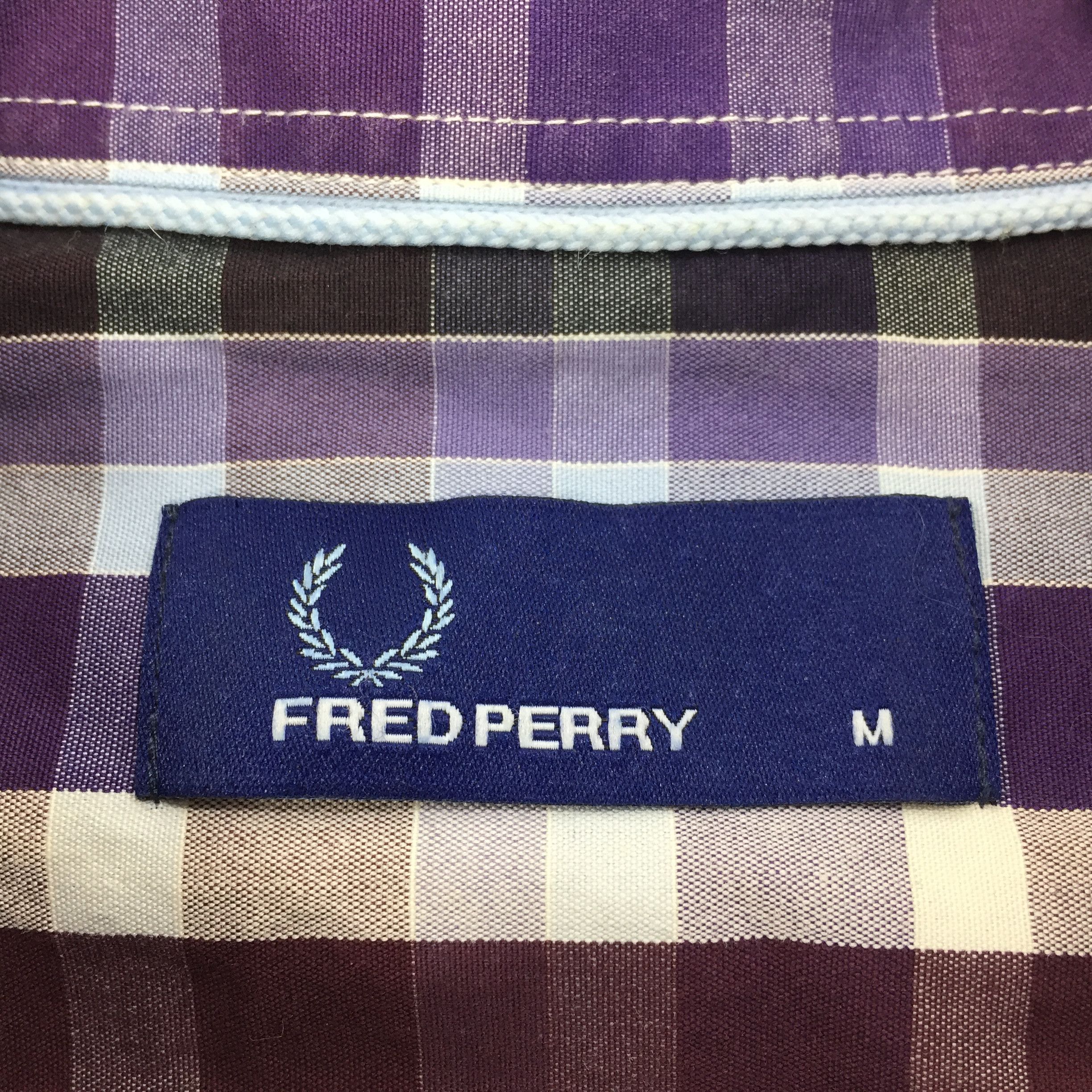 Designer × Fred Perry Fred Perry Pocket Logo Casual Men's Button Up Plaid Shirt Size US M / EU 48-50 / 2 - 5 Thumbnail