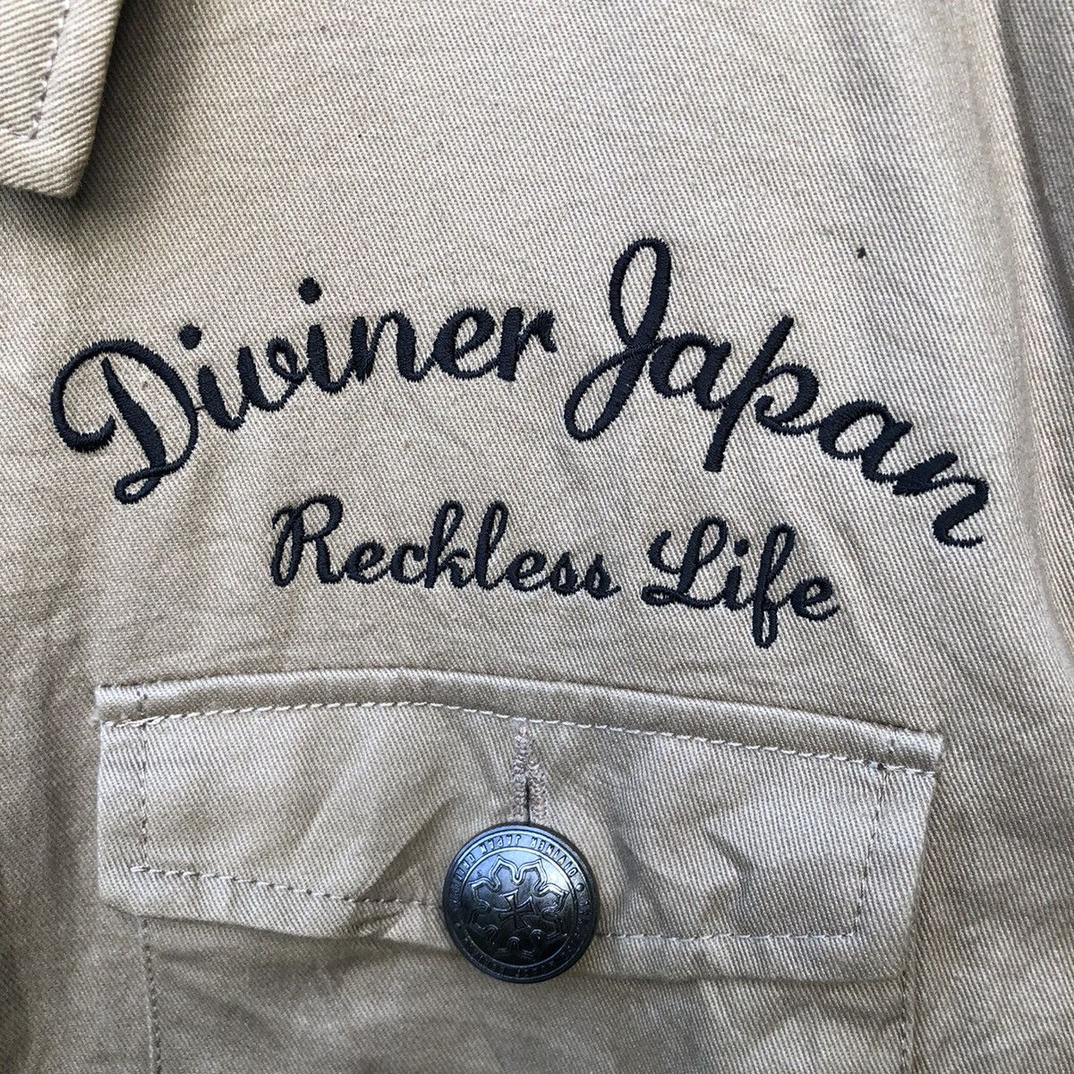 Japanese Brand VINTAGE DIVINER OVERALL EMBROIDERED SKULL Size US 31 - 7 Thumbnail