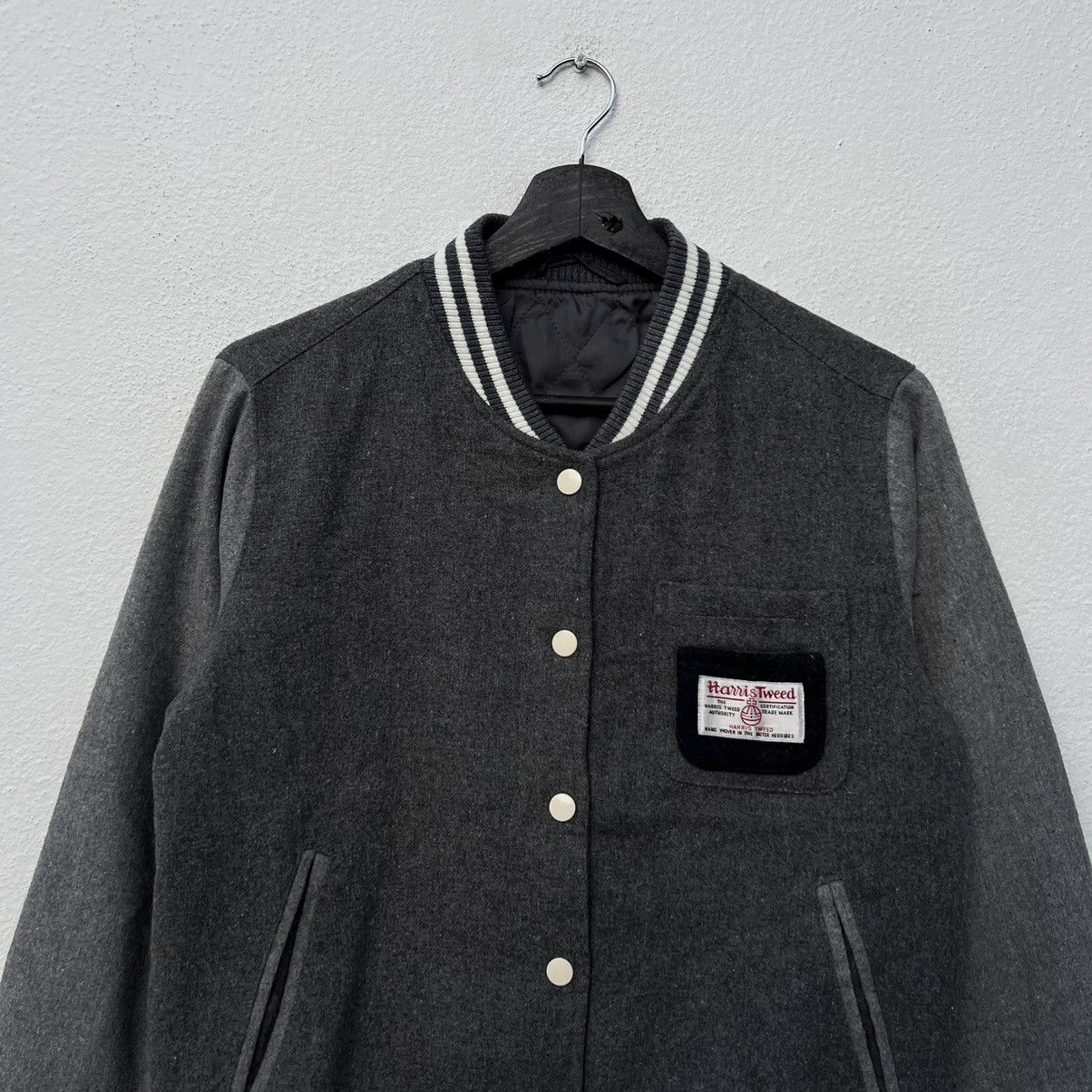 Harris Tweed VINTAGE HARRIS TWEED WOOL VARSITY JACKET JAPAN Size S / US 4 / IT 40 - 3 Thumbnail