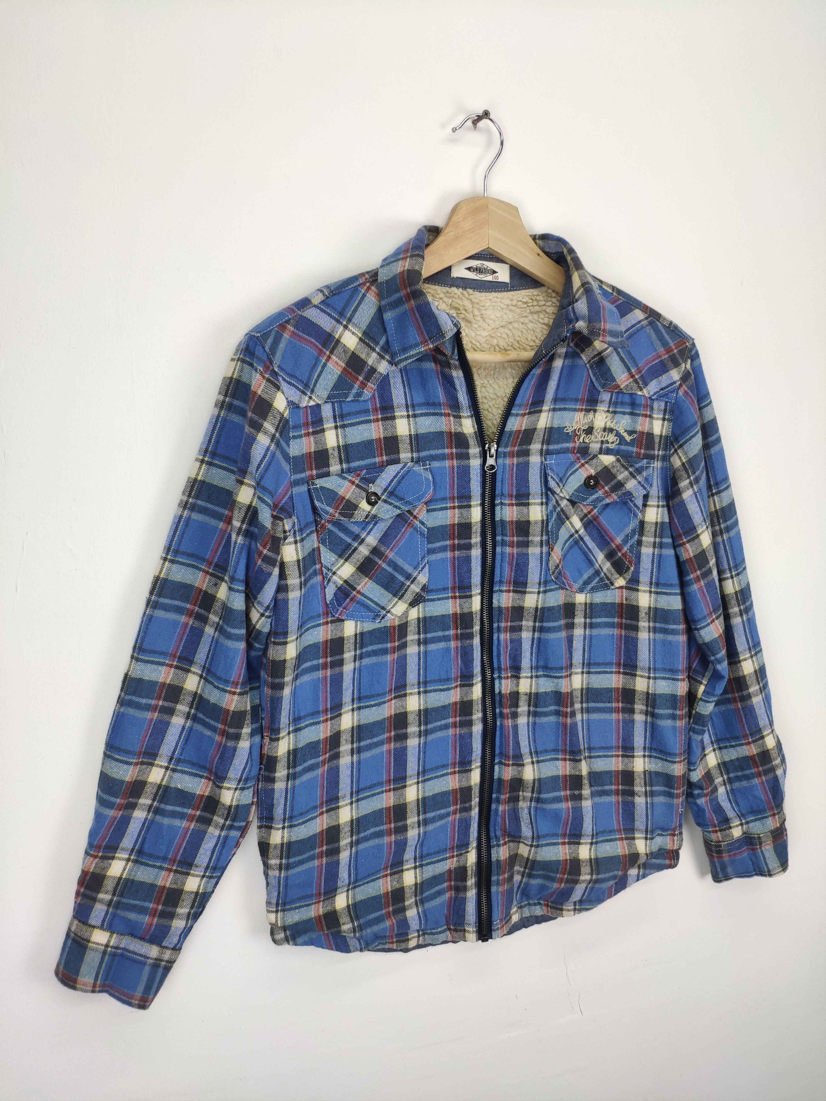 14th Addiction × Flannel × Japanese Brand Vintage Plaid Flannel Jacket Lining Sherpa Travis Style Size US S / EU 44-46 / 1 - 4 Thumbnail