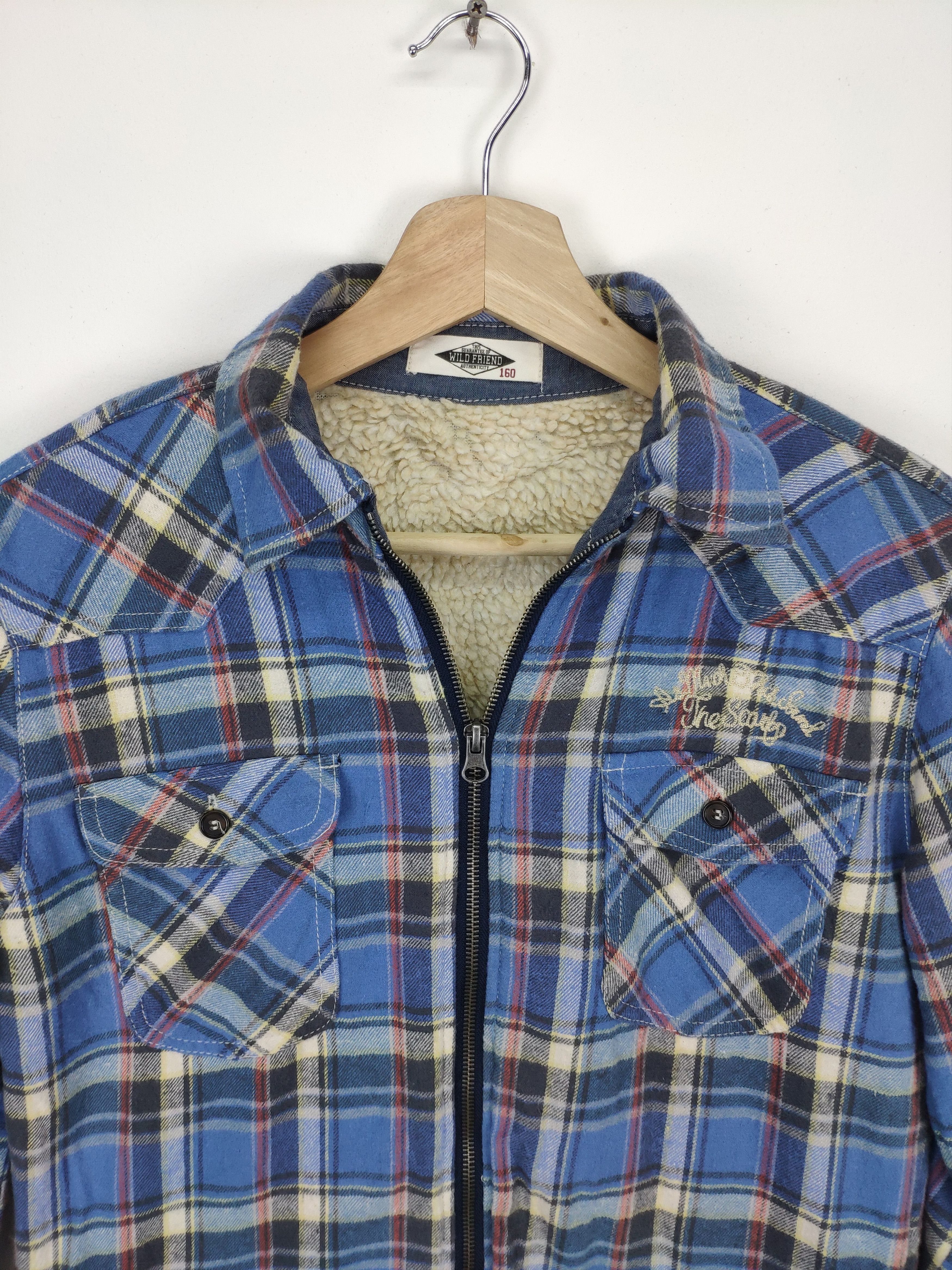 14th Addiction × Flannel × Japanese Brand Vintage Plaid Flannel Jacket Lining Sherpa Travis Style Size US S / EU 44-46 / 1 - 9 Thumbnail
