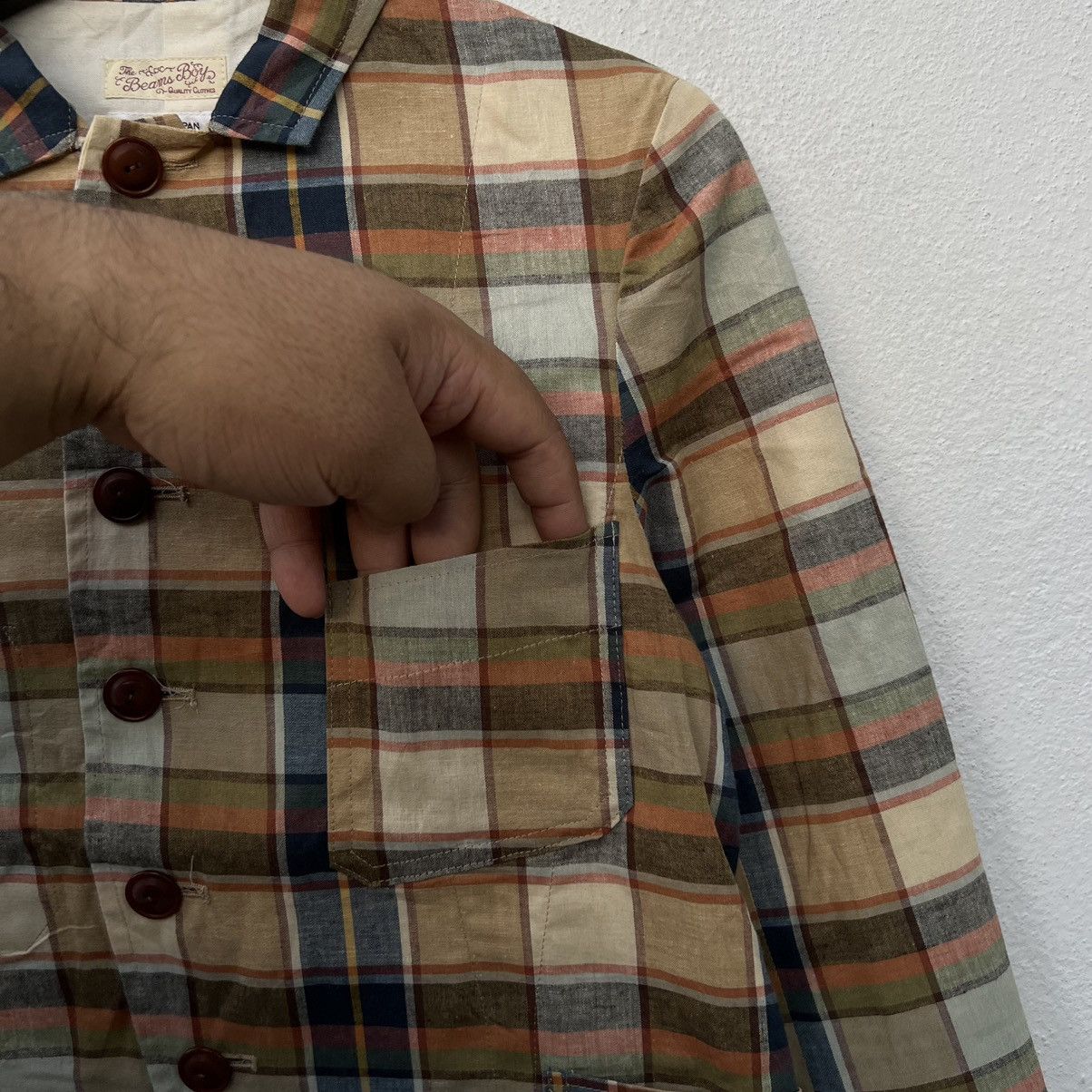 Beams Plus VINTAGE BEAMS JAPAN BUTTON JACKET TARTAN DESIGN Size US S / EU 44-46 / 1 - 5 Thumbnail