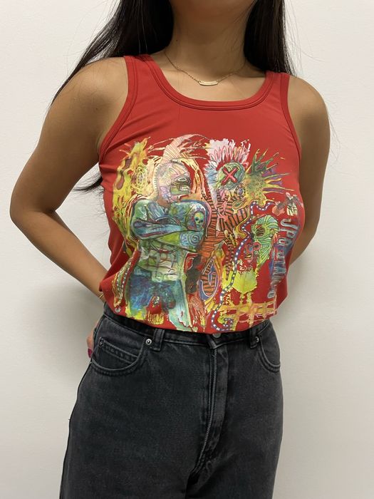 Jean Paul Gaultier 1990s Basquiat tattoo mesh tank archive rare