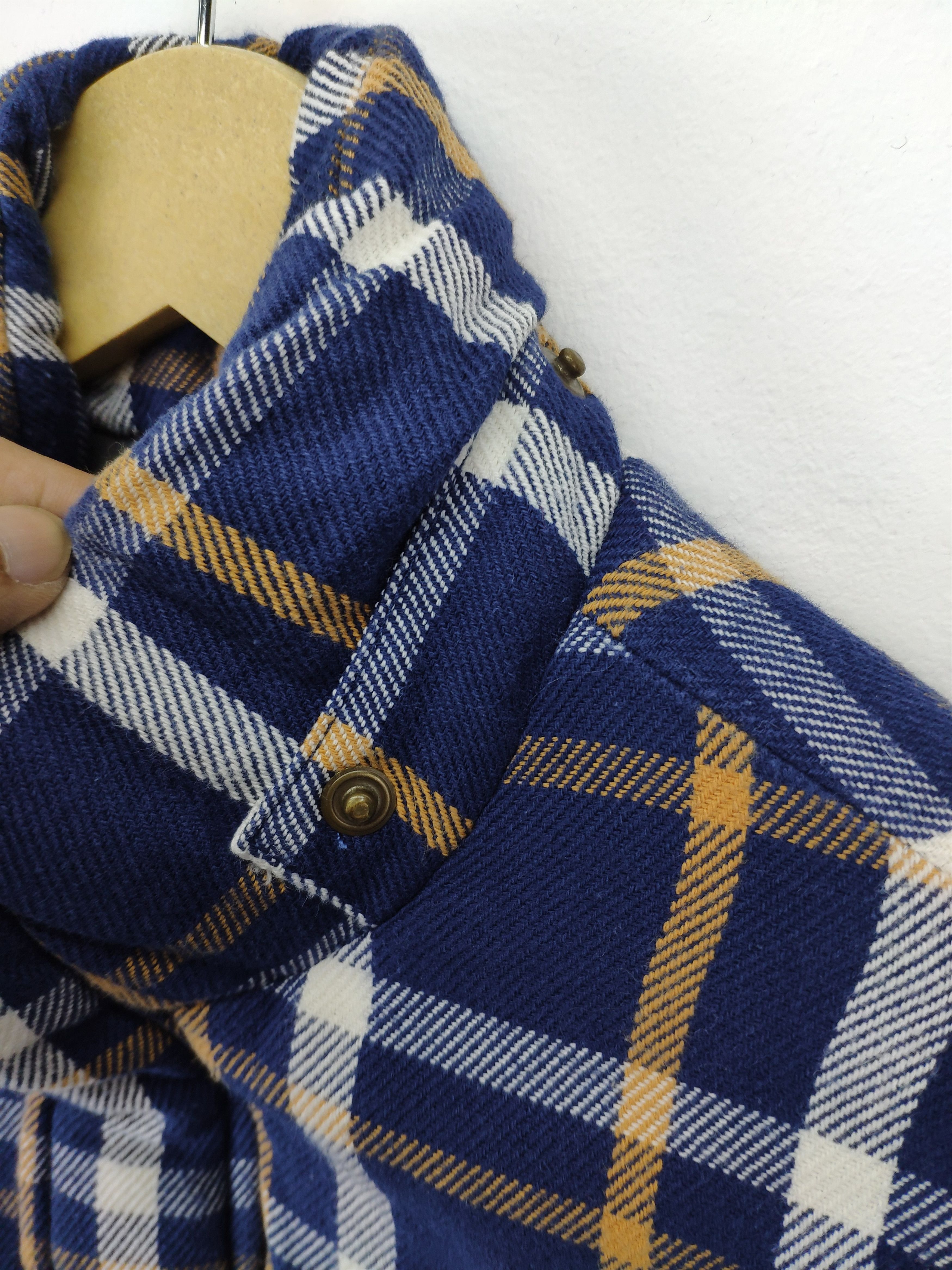 Flannel × Japanese Brand × Vintage Vintage 90s Flannel Jacket Oil Clothing Service Travis Style Size US S / EU 44-46 / 1 - 7 Thumbnail