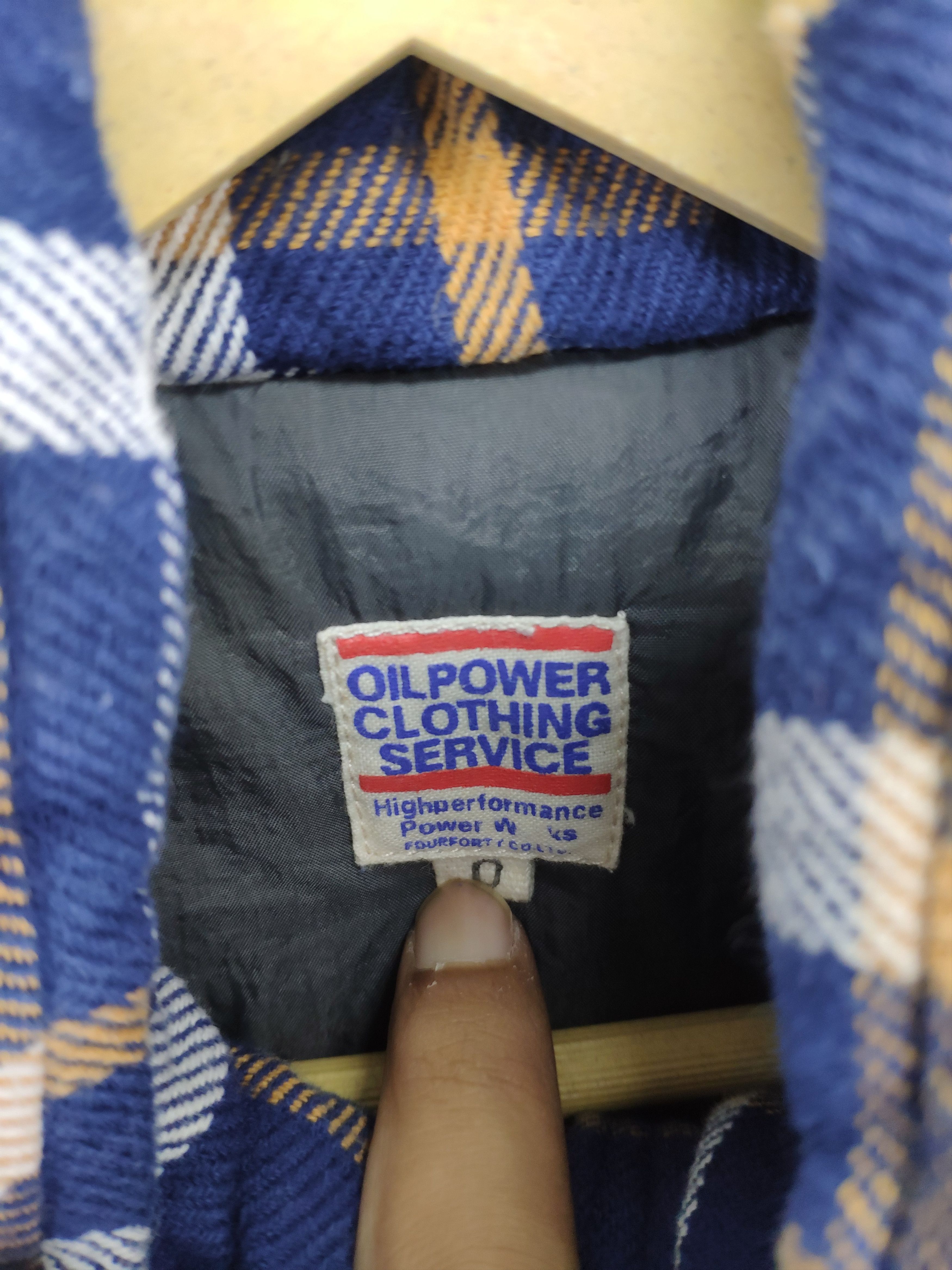 Flannel × Japanese Brand × Vintage Vintage 90s Flannel Jacket Oil Clothing Service Travis Style Size US S / EU 44-46 / 1 - 9 Thumbnail