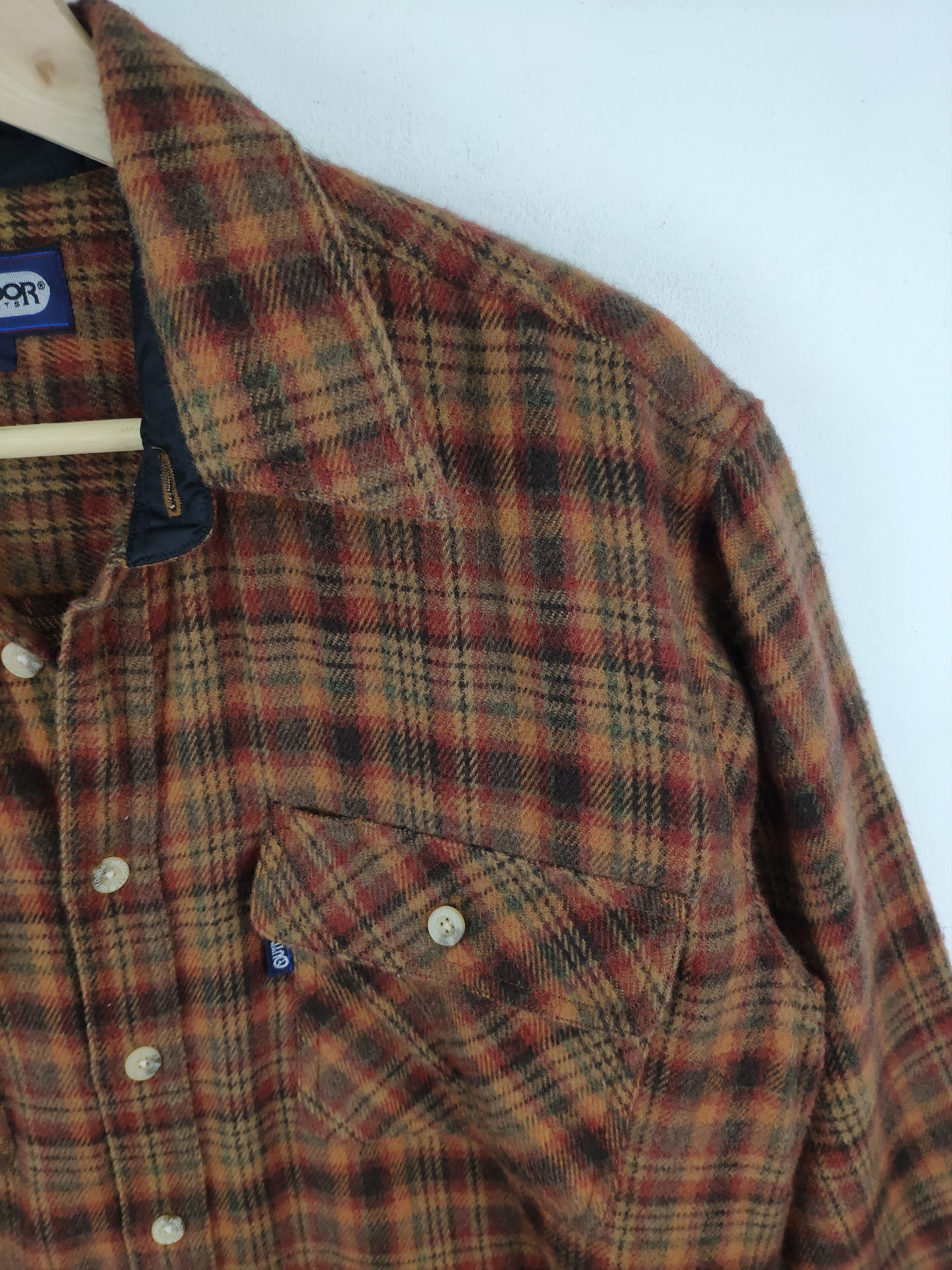 Flannel × Japanese Brand × Vintage Vintage Outdoor Wool Flannel Checkered Travis Style Size US M / EU 48-50 / 2 - 10 Thumbnail