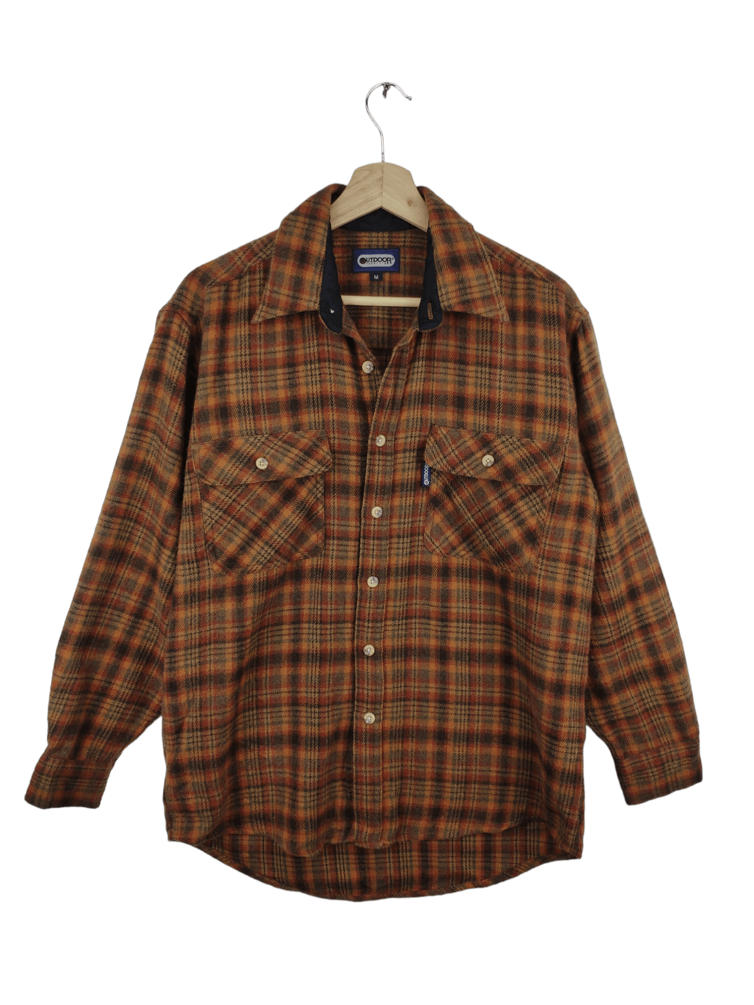 Flannel × Japanese Brand × Vintage Vintage Outdoor Wool Flannel Checkered Travis Style Size US M / EU 48-50 / 2 - 1 Thumbnail