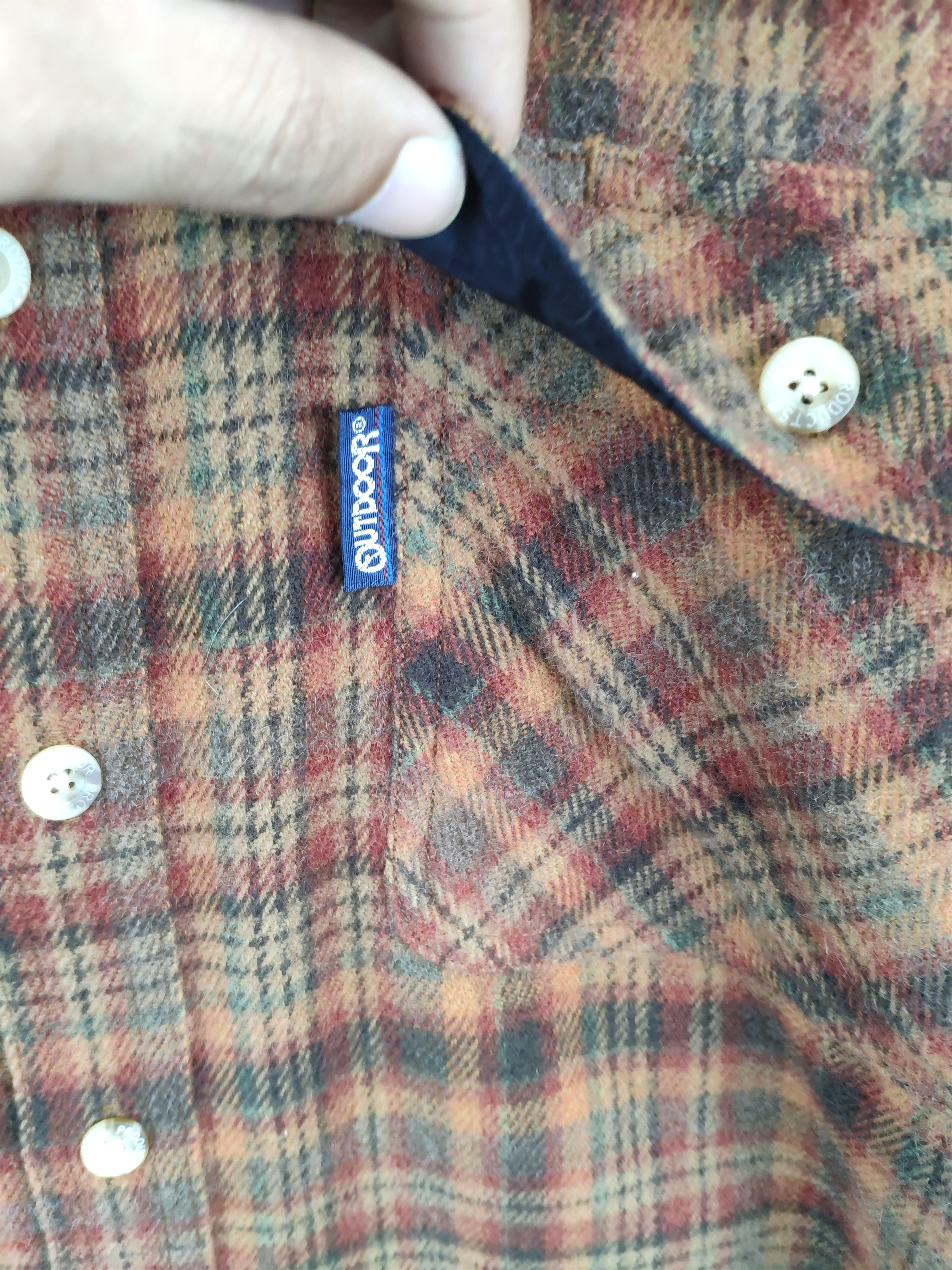 Flannel × Japanese Brand × Vintage Vintage Outdoor Wool Flannel Checkered Travis Style Size US M / EU 48-50 / 2 - 9 Thumbnail
