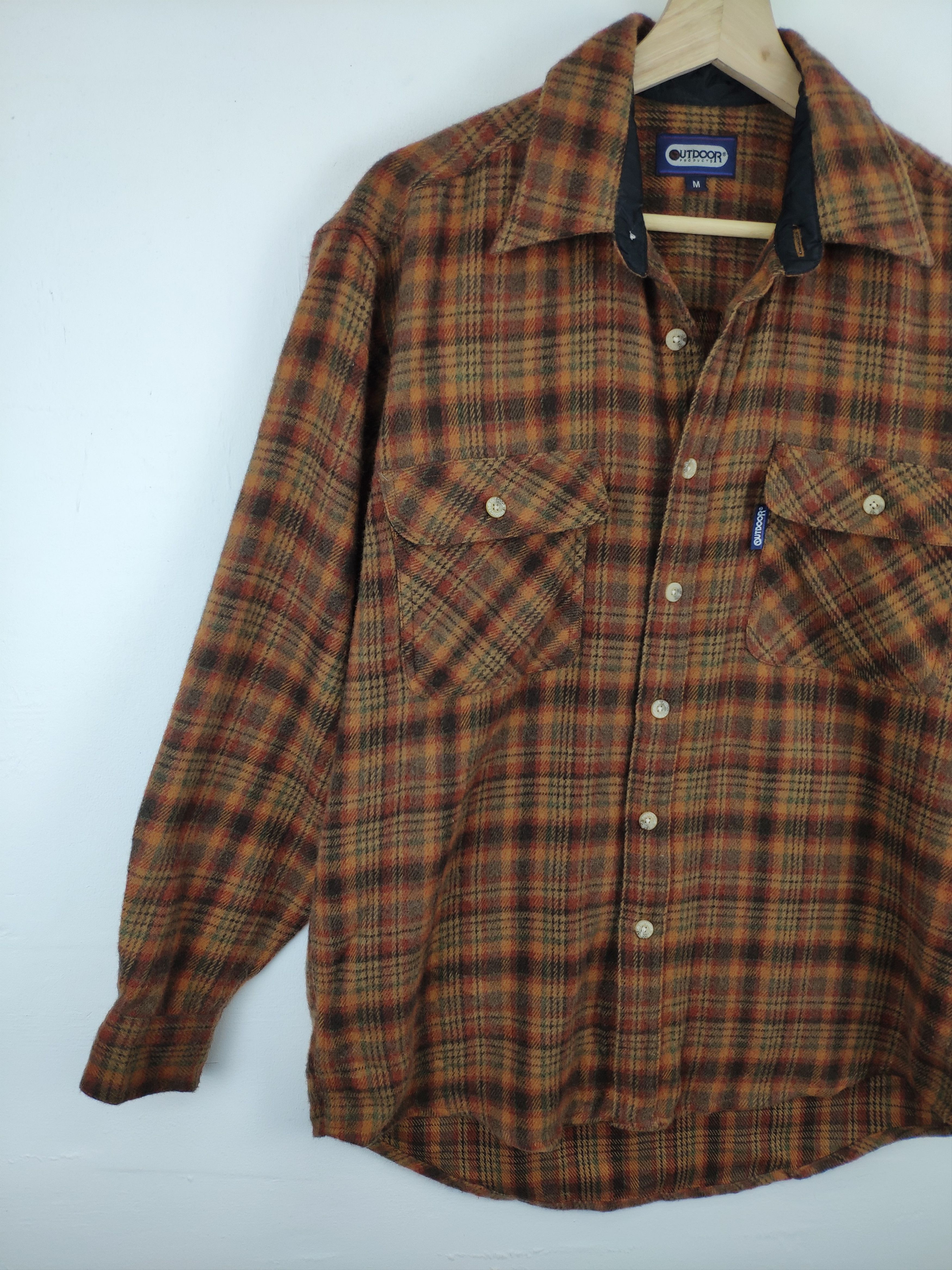 Flannel × Japanese Brand × Vintage Vintage Outdoor Wool Flannel Checkered Travis Style Size US M / EU 48-50 / 2 - 6 Thumbnail