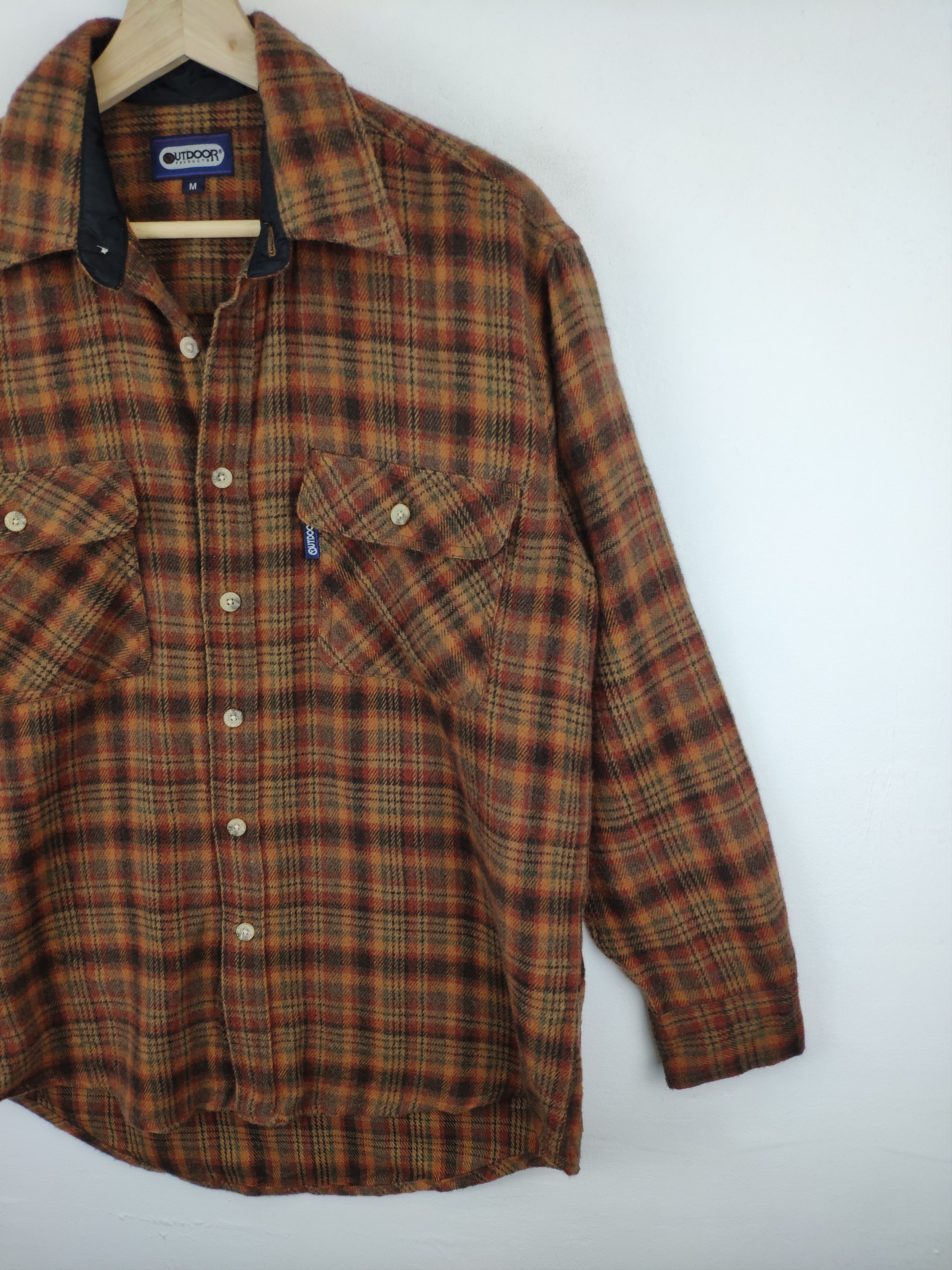 Flannel × Japanese Brand × Vintage Vintage Outdoor Wool Flannel Checkered Travis Style Size US M / EU 48-50 / 2 - 5 Thumbnail