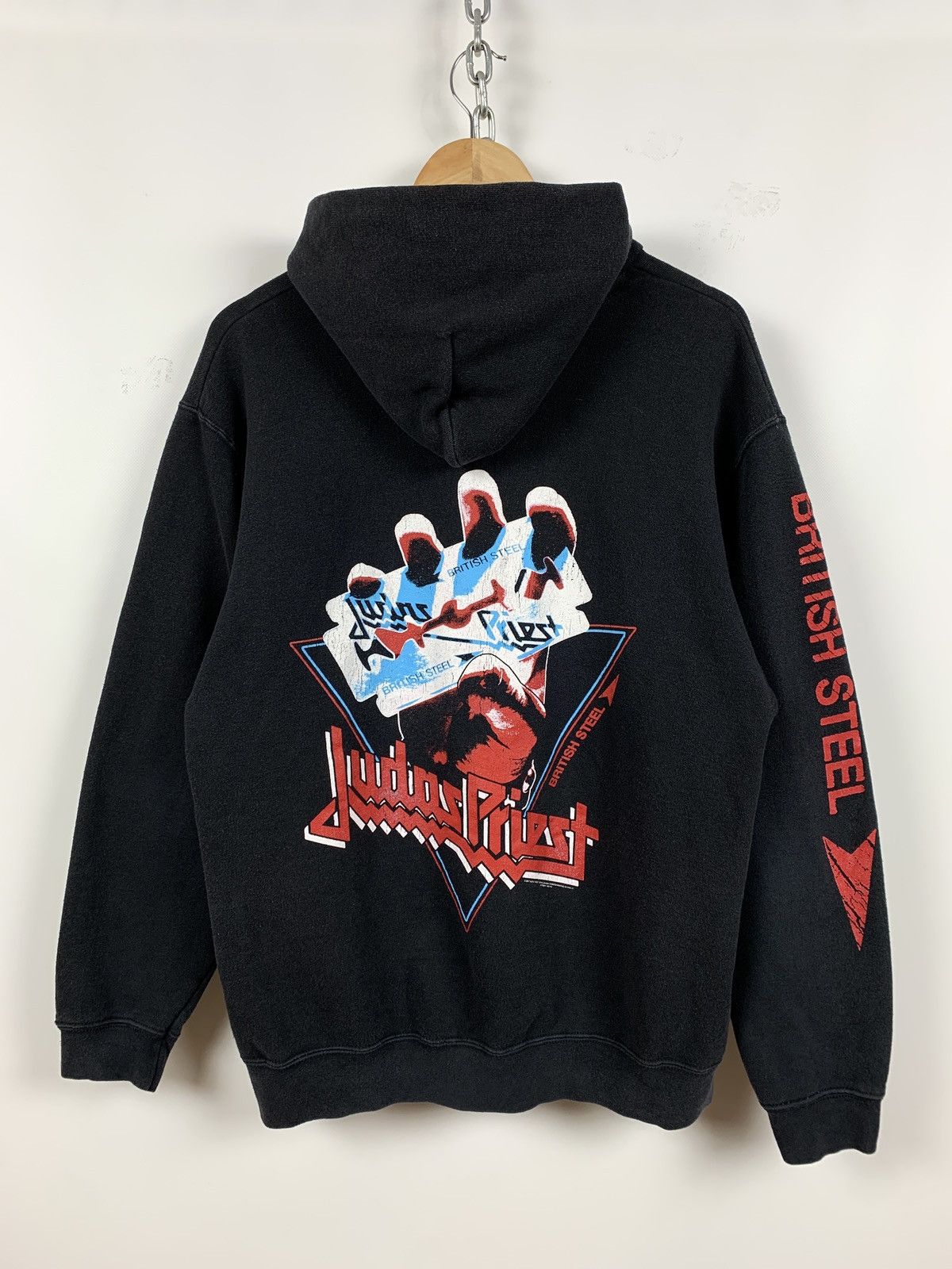 Band Tees 2017 Vintage Judas Priest British Steel Band Hoodie Size US L / EU 52-54 / 3 - 1 Thumbnail