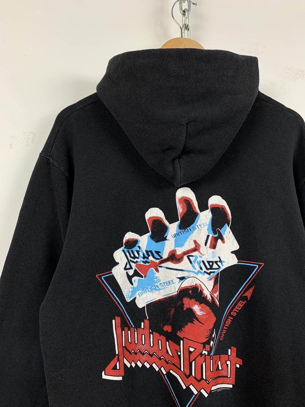 Band Tees 2017 Vintage Judas Priest British Steel Band Hoodie Size US L / EU 52-54 / 3 - 3 Thumbnail
