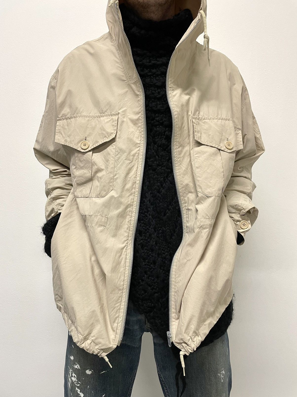 1999 military archive pockets zipper wind jacket parka rare