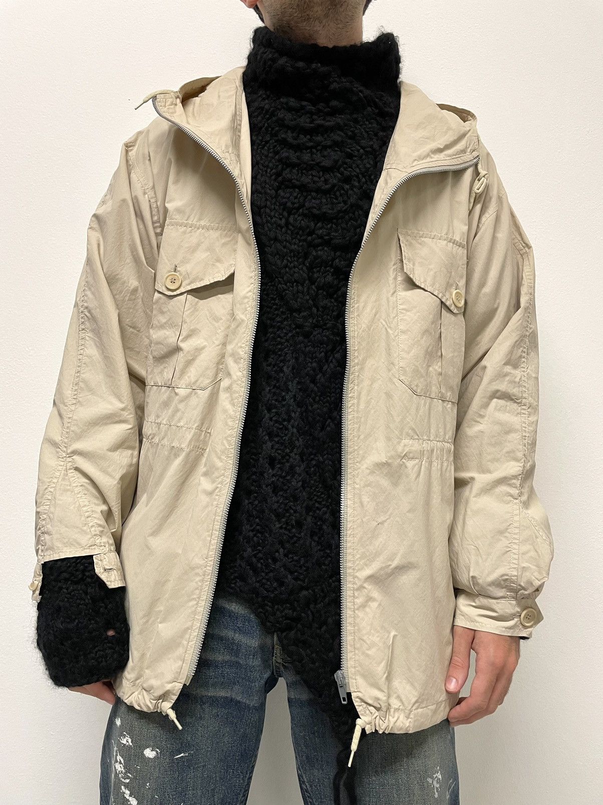 1999 military archive pockets zipper wind jacket parka rare