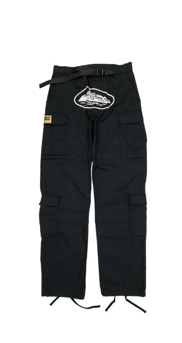 Corteiz (S) Corteiz Black White Guerillaz Cargos | Grailed