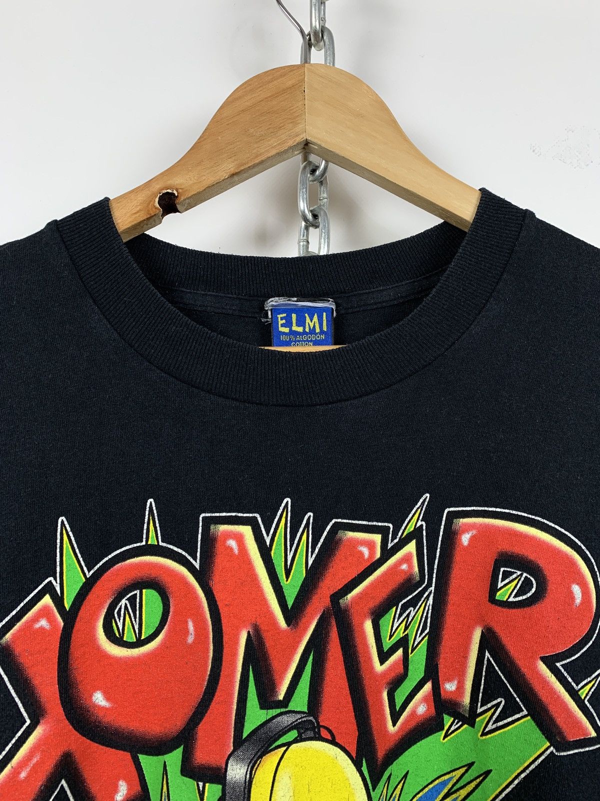 The Simpsons 1998 Vintage Homer Simpson’s Mix DJ Black T-Shirt Size US XL / EU 56 / 4 - 5 Thumbnail