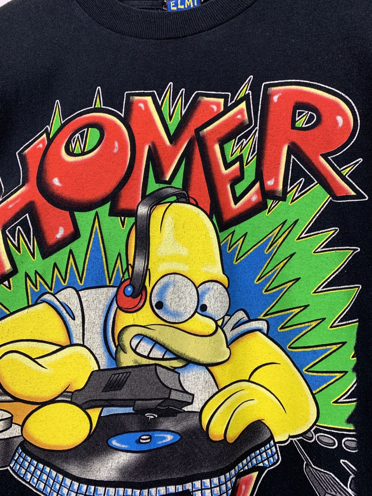 The Simpsons 1998 Vintage Homer Simpson’s Mix DJ Black T-Shirt Size US XL / EU 56 / 4 - 8 Thumbnail