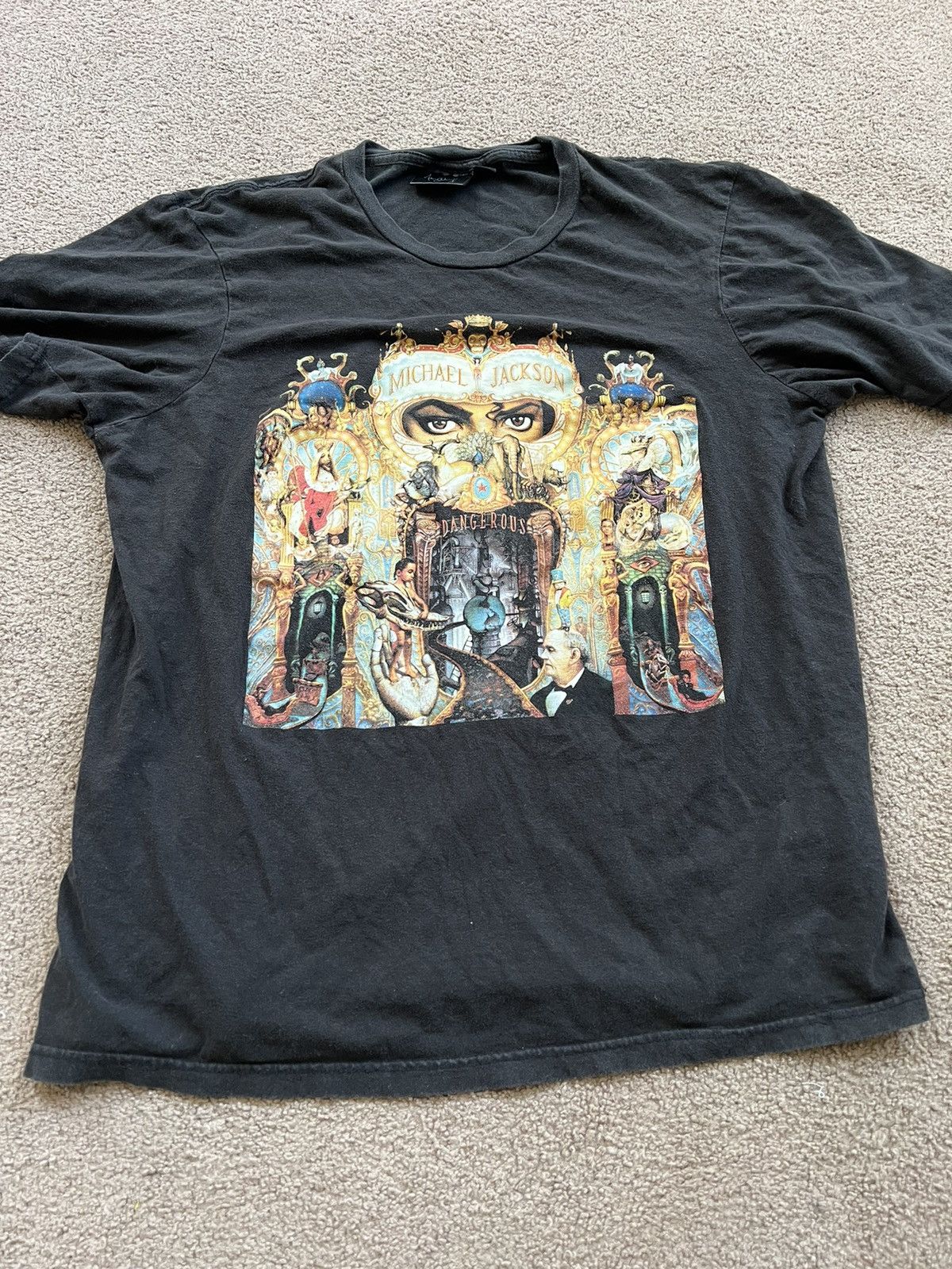 MICHAEL JACKSON Michael Jackson band T-shirt, men's size M unclear black type Vintage Second Hand