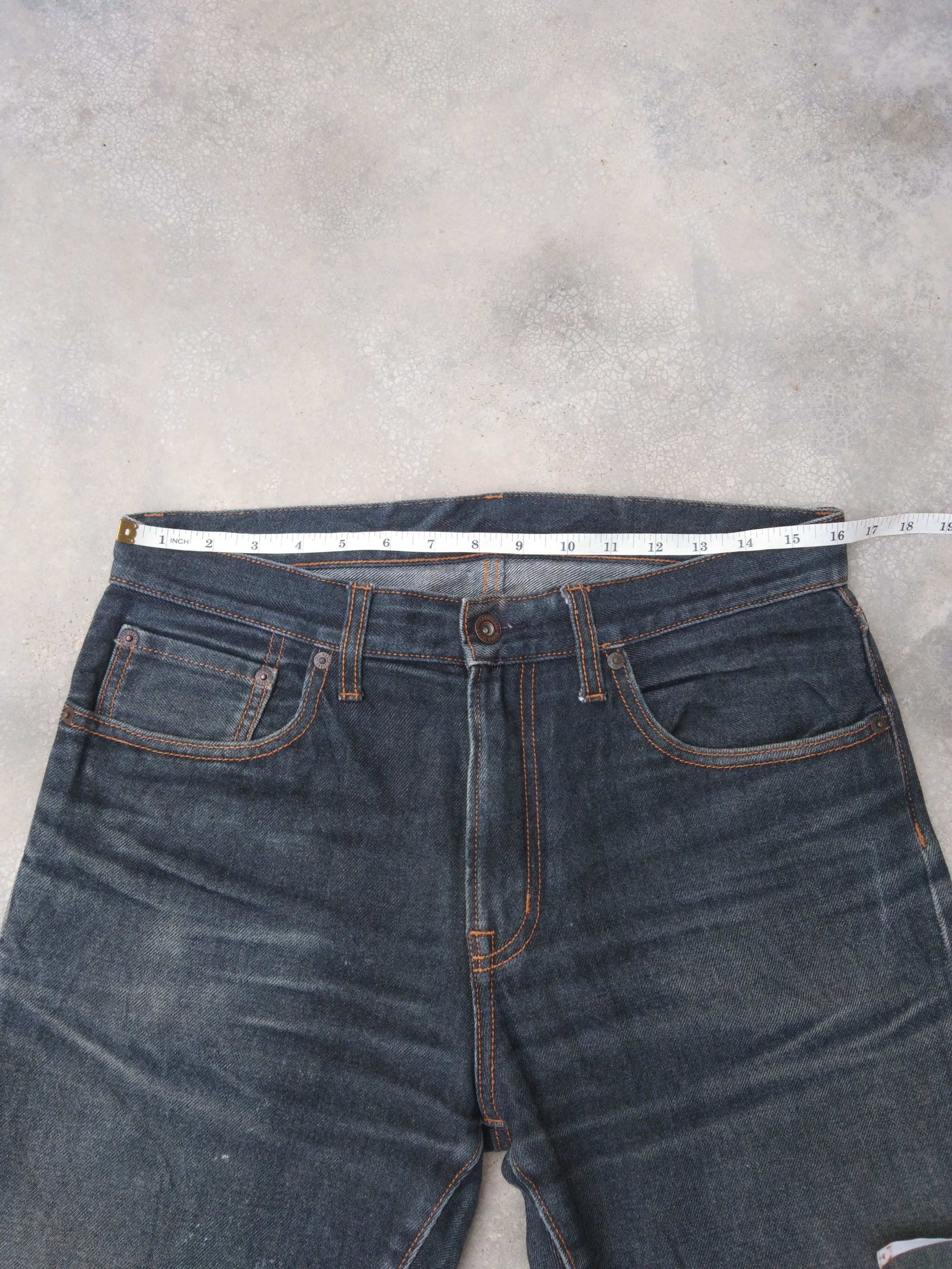 Japanese Brand Vintage Japanese GU Faded Blue Distressed Jeans 32x32 Size US 32 / EU 48 - 6 Thumbnail