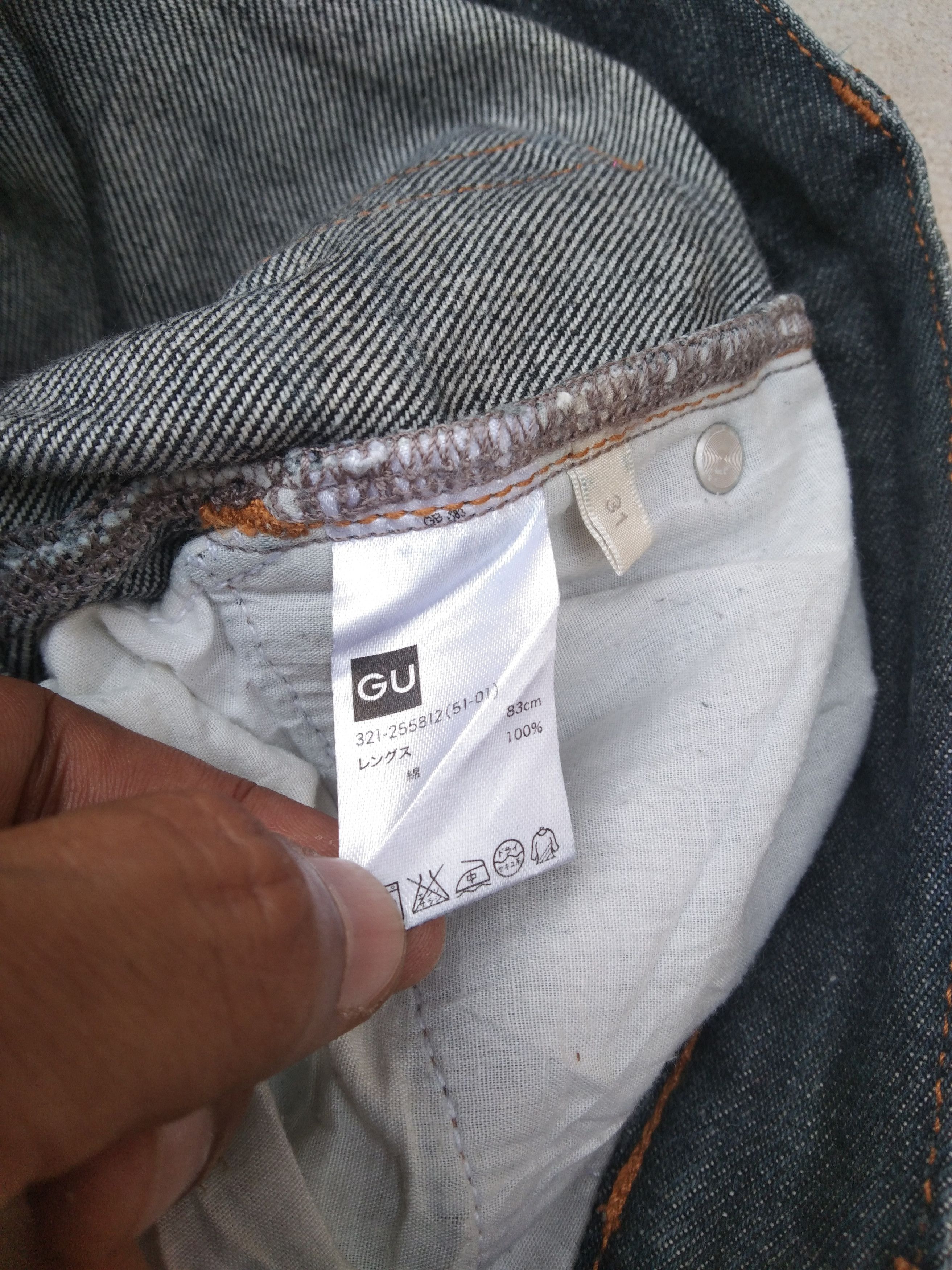 Japanese Brand Vintage Japanese GU Faded Blue Distressed Jeans 32x32 Size US 32 / EU 48 - 7 Thumbnail