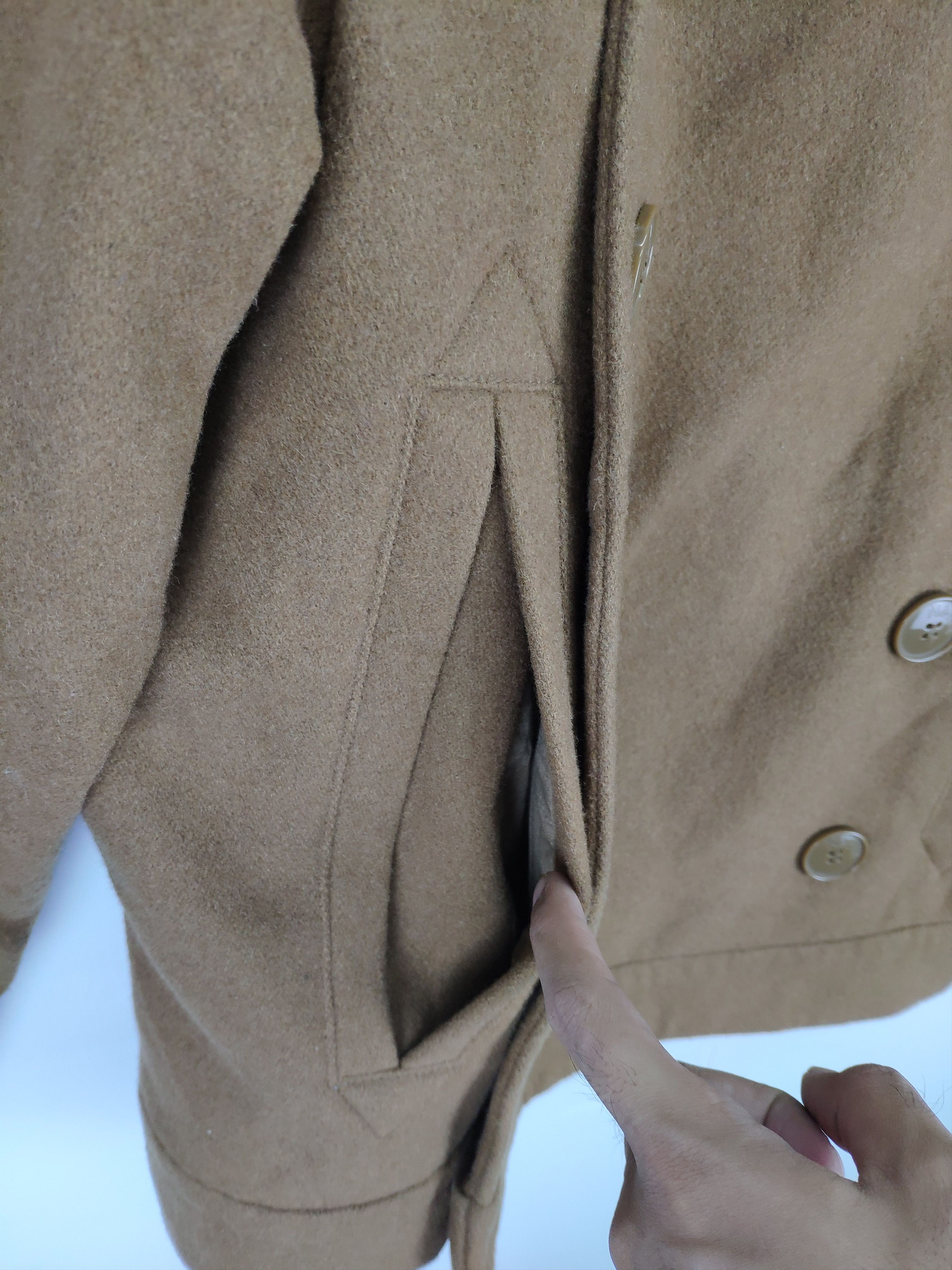 Designer × Issey Miyake × Japanese Brand Ne Net By Issey Miyake Wool Peacoat Native Linen Size US M / EU 48-50 / 2 - 13 Thumbnail
