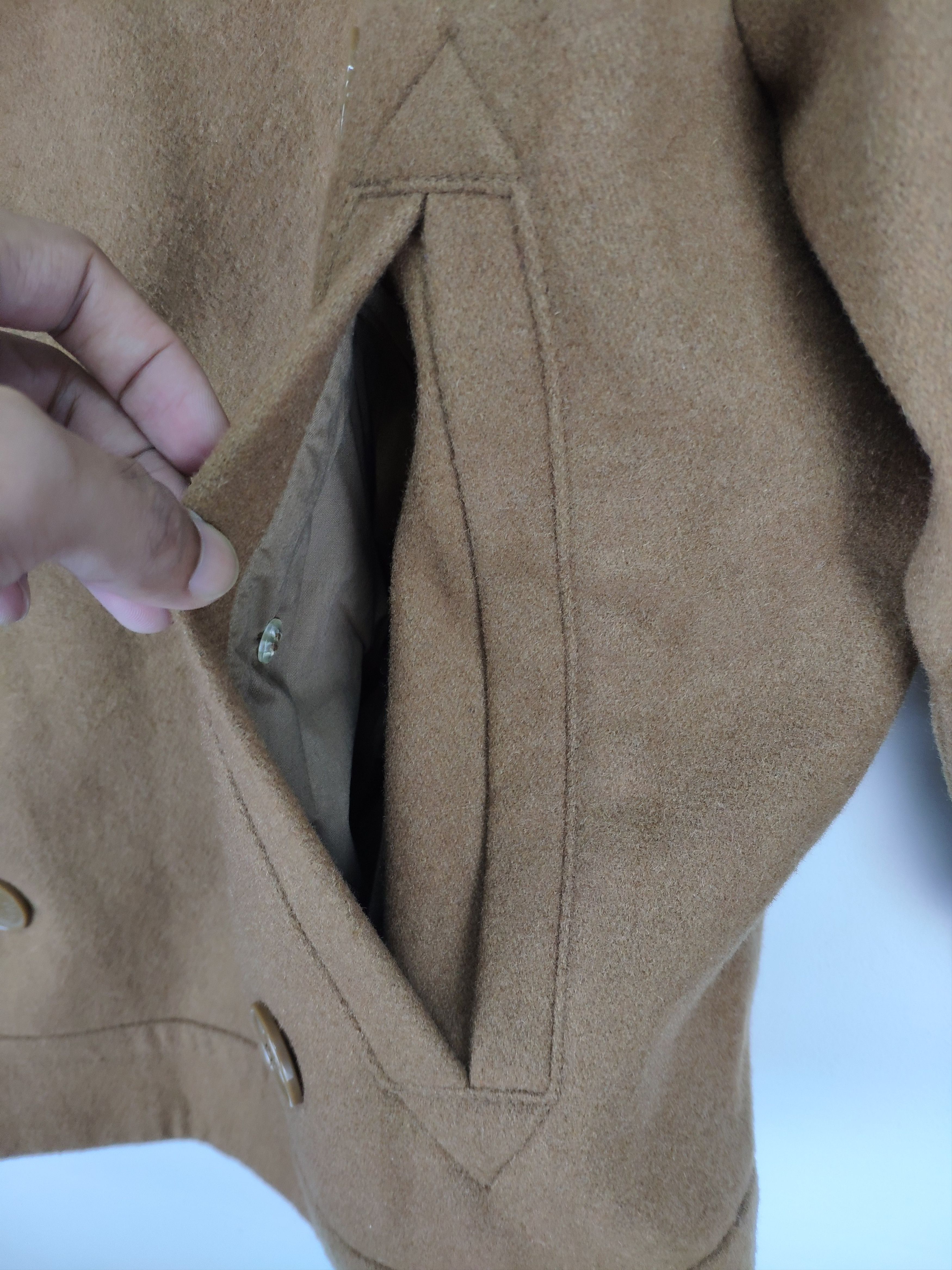 Designer × Issey Miyake × Japanese Brand Ne Net By Issey Miyake Wool Peacoat Native Linen Size US M / EU 48-50 / 2 - 12 Thumbnail