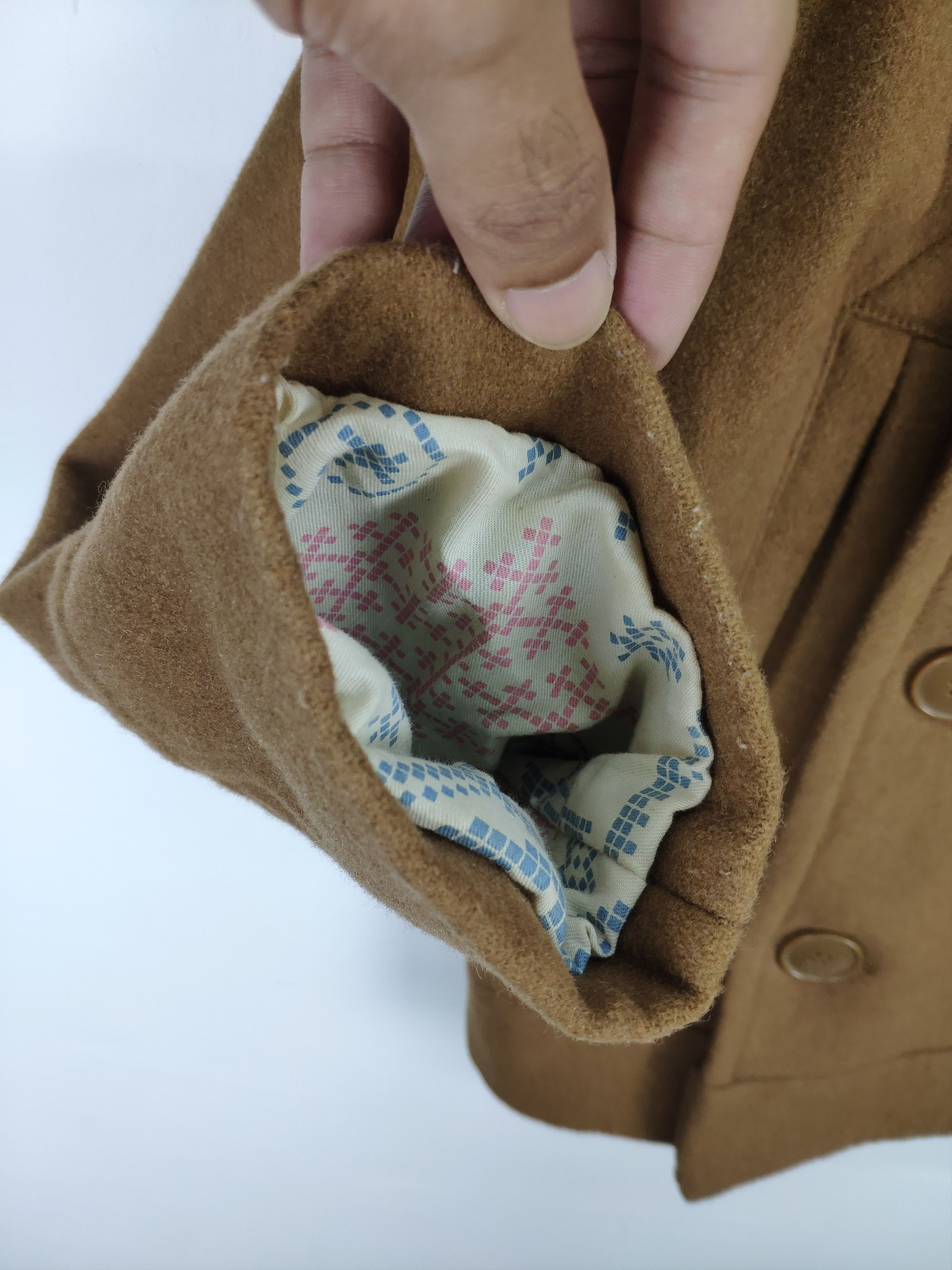 Designer × Issey Miyake × Japanese Brand Ne Net By Issey Miyake Wool Peacoat Native Linen Size US M / EU 48-50 / 2 - 9 Thumbnail