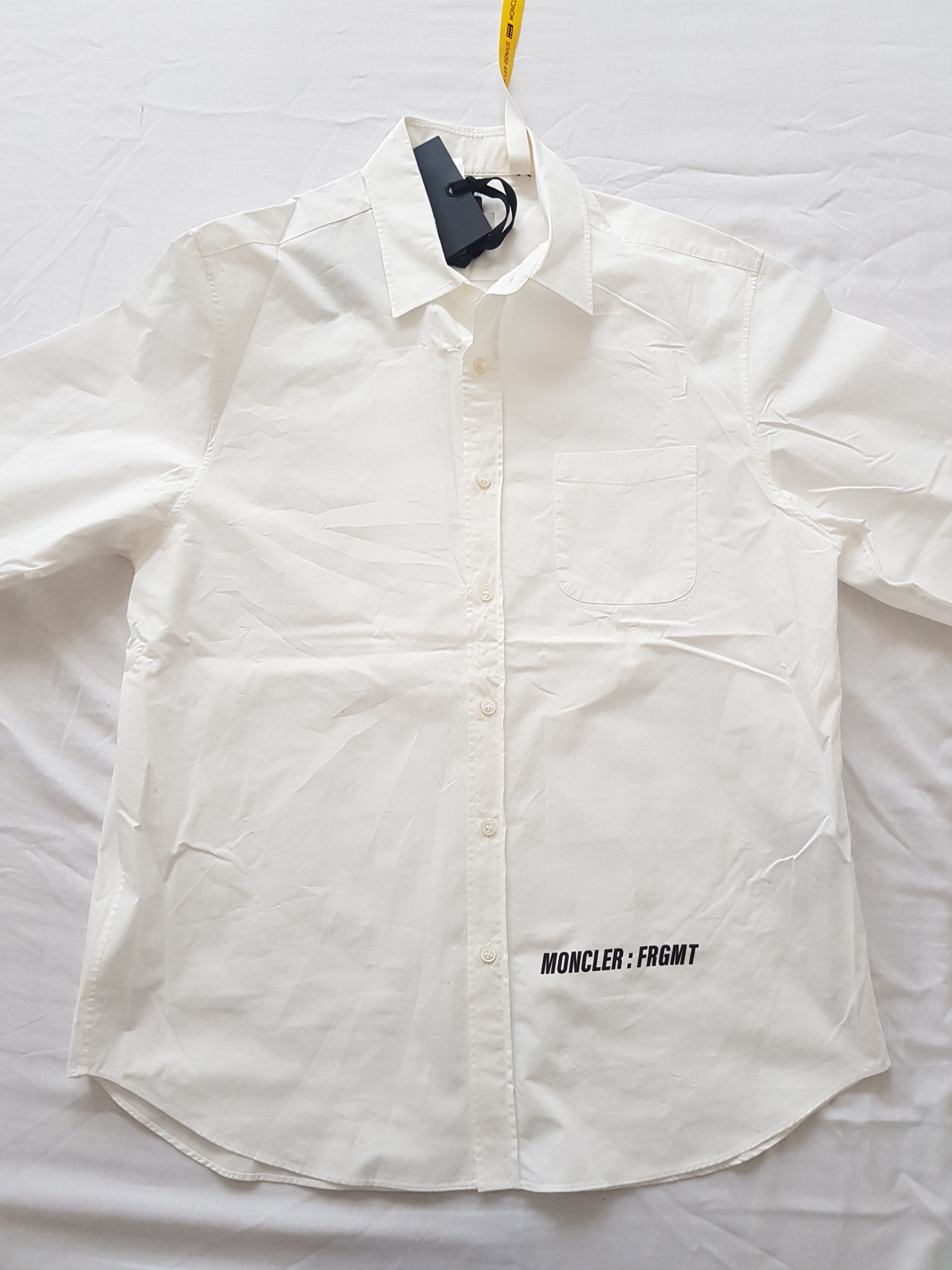 Image of Moncler Frgmt Hiroshi Fujiwara Shirt in White, Men's (Size XL)