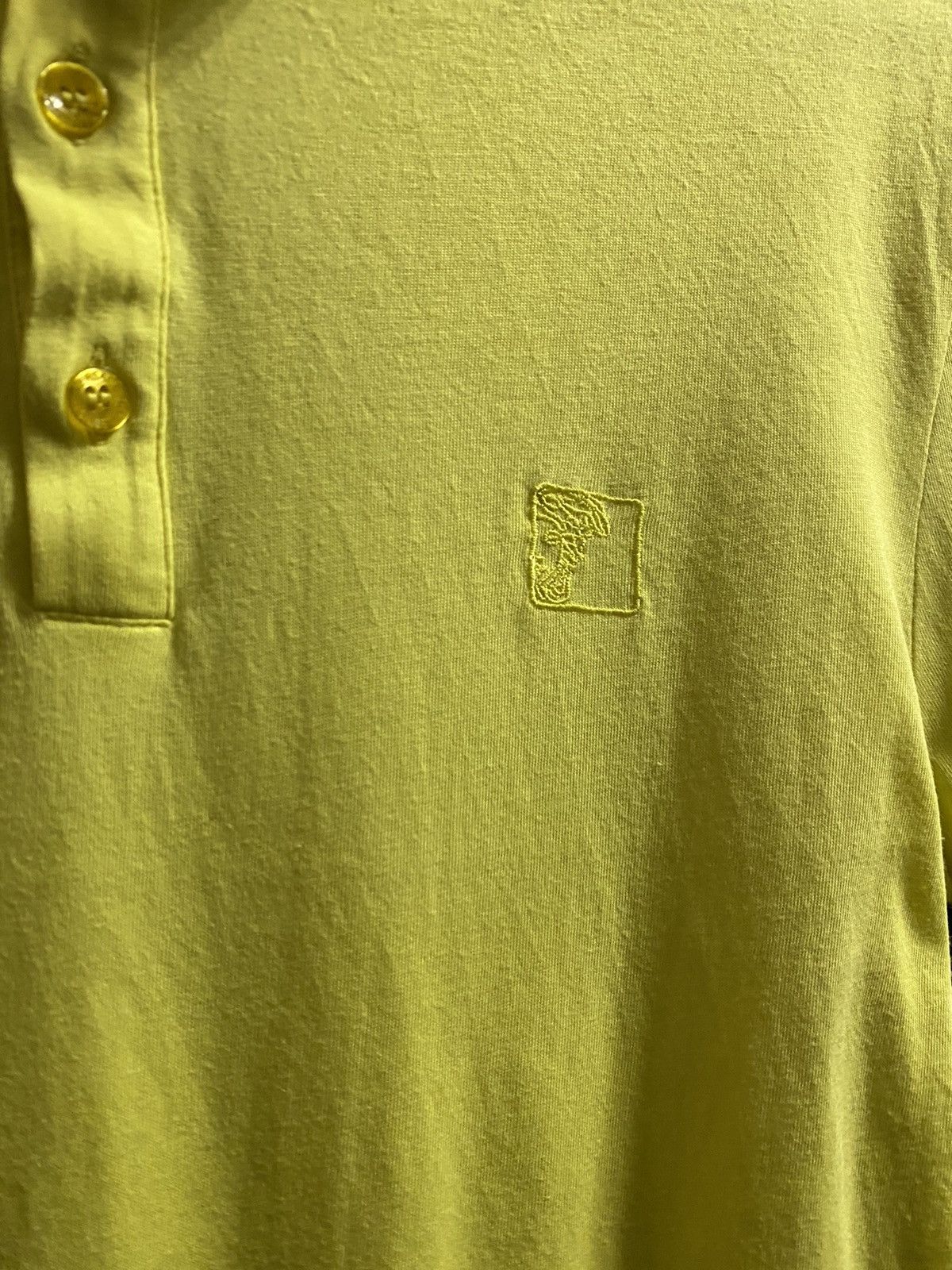 Versace Rare Luxury Polo Versace small Logo Color Yellow Size US XS / EU 42 / 0 - 2 Thumbnail