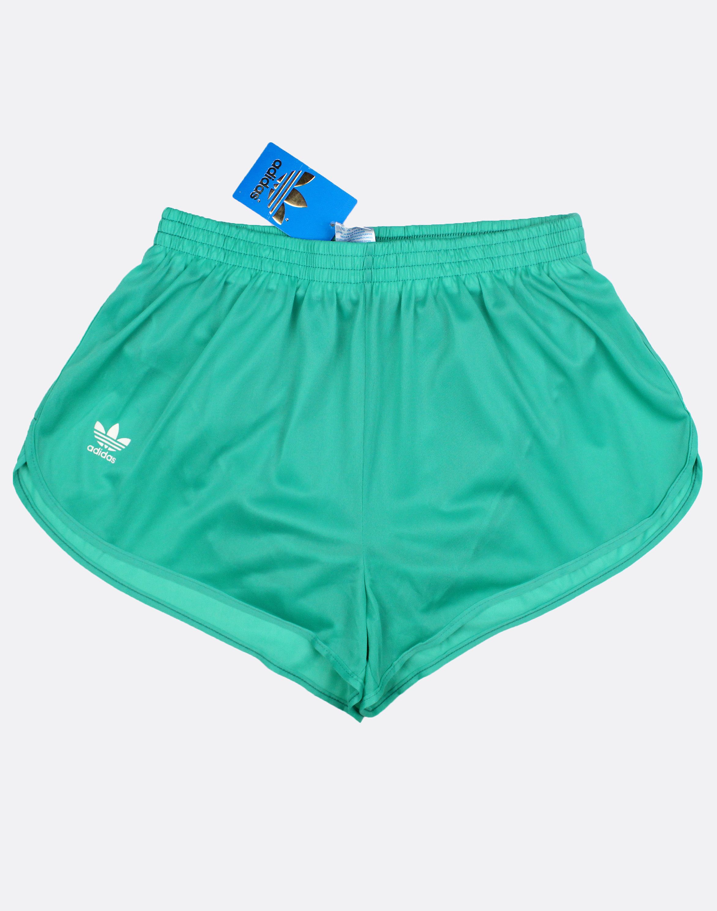 image of Nos 80's Vintage Adidas Cosmos Shorts Sprinter OG Ds in Turquoise/White, Men's (Size 36)