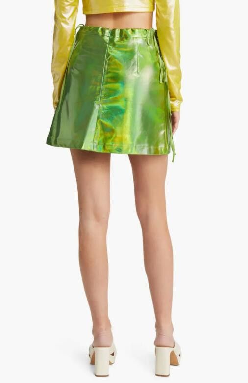Other BNWT AW22 AMYLYNN IRIDESCENT LACED SKIRT L Size 30" / US 8 / IT 44 - 13 Thumbnail