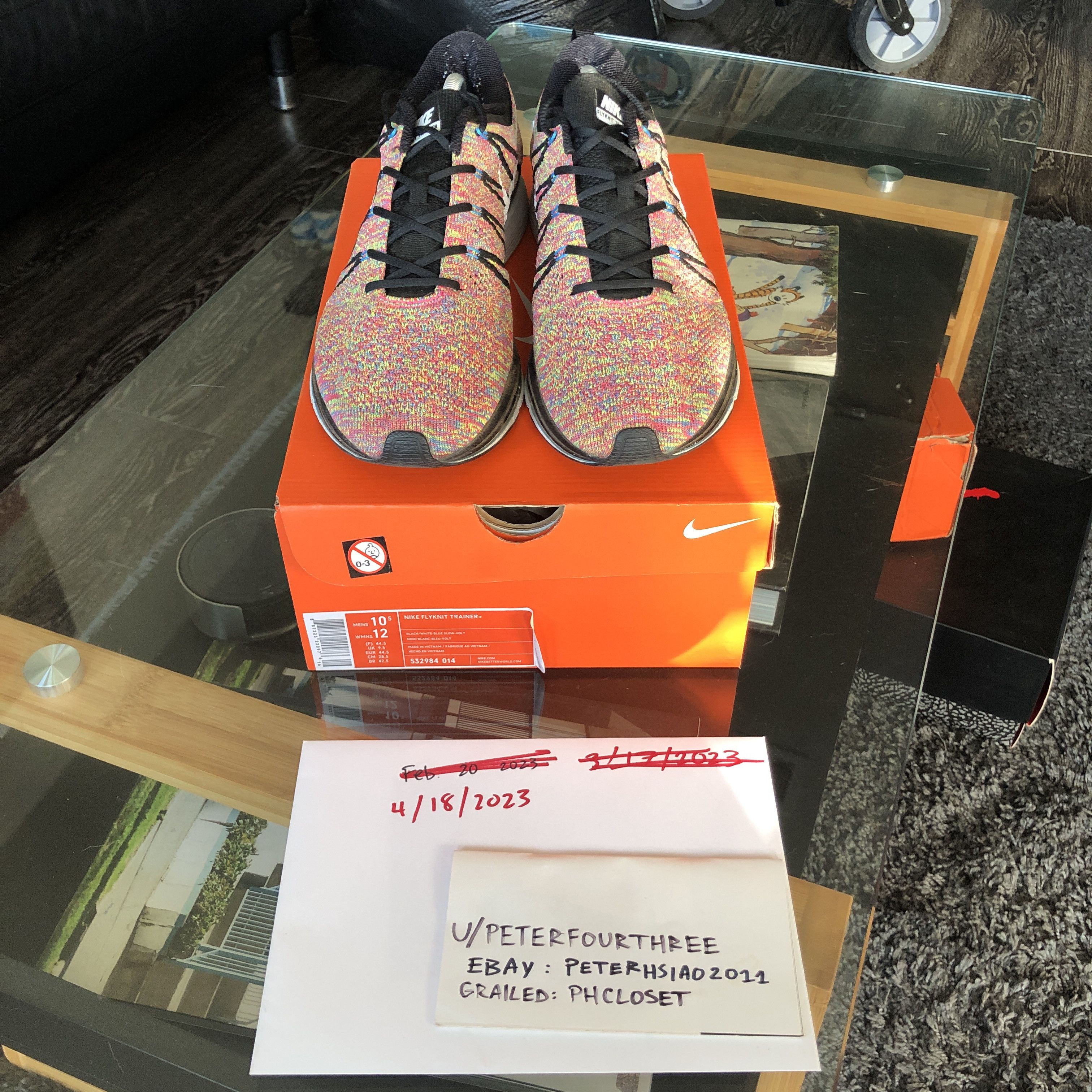 image of Nike Flyknit Trainer "multicolor" Shoes, Men's (Size 10.5)