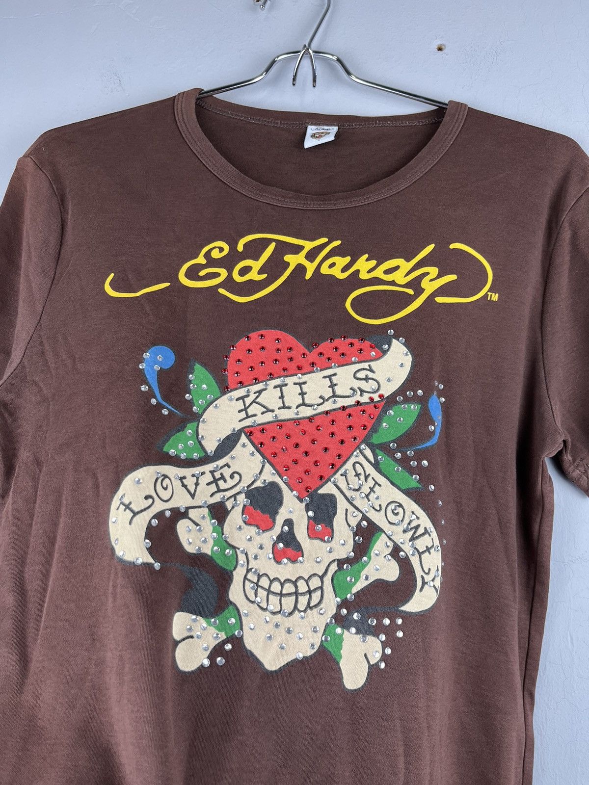Ed Hardy × Japanese Brand × Vintage Vintage Ed Hardy kills love slowly tee Size S / US 4 / IT 40 - 3 Thumbnail