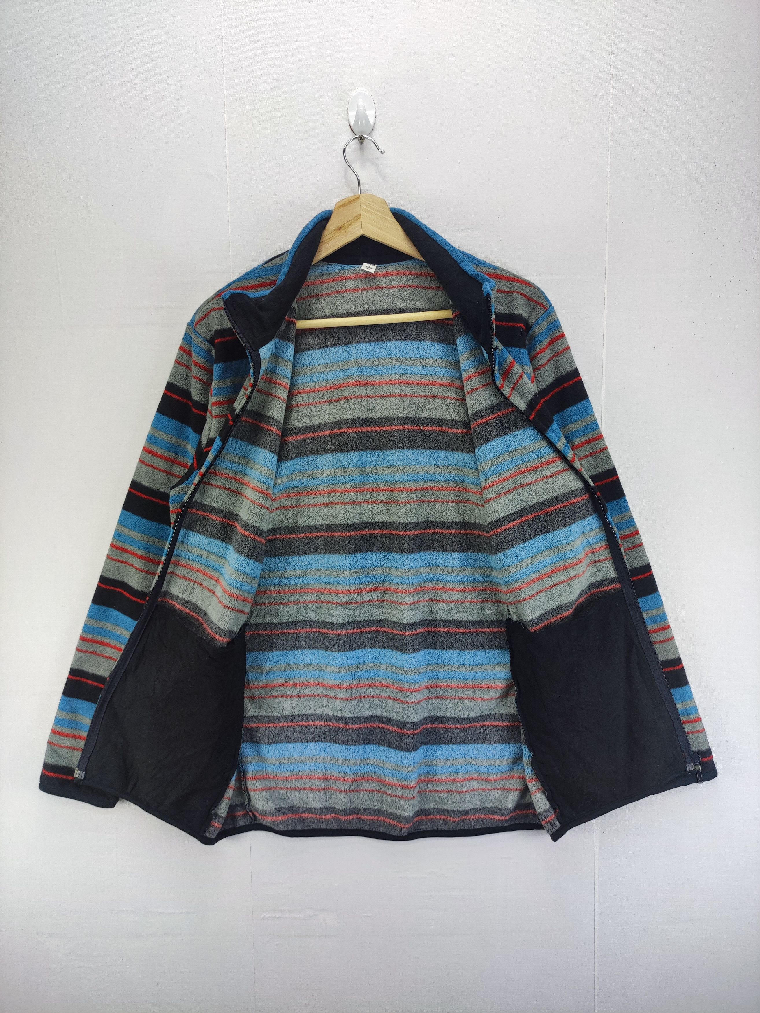 Uniqlo Uniqlo Sweater Striped Jacket Fleece Zipper Size US M / EU 48-50 / 2 - 3 Thumbnail