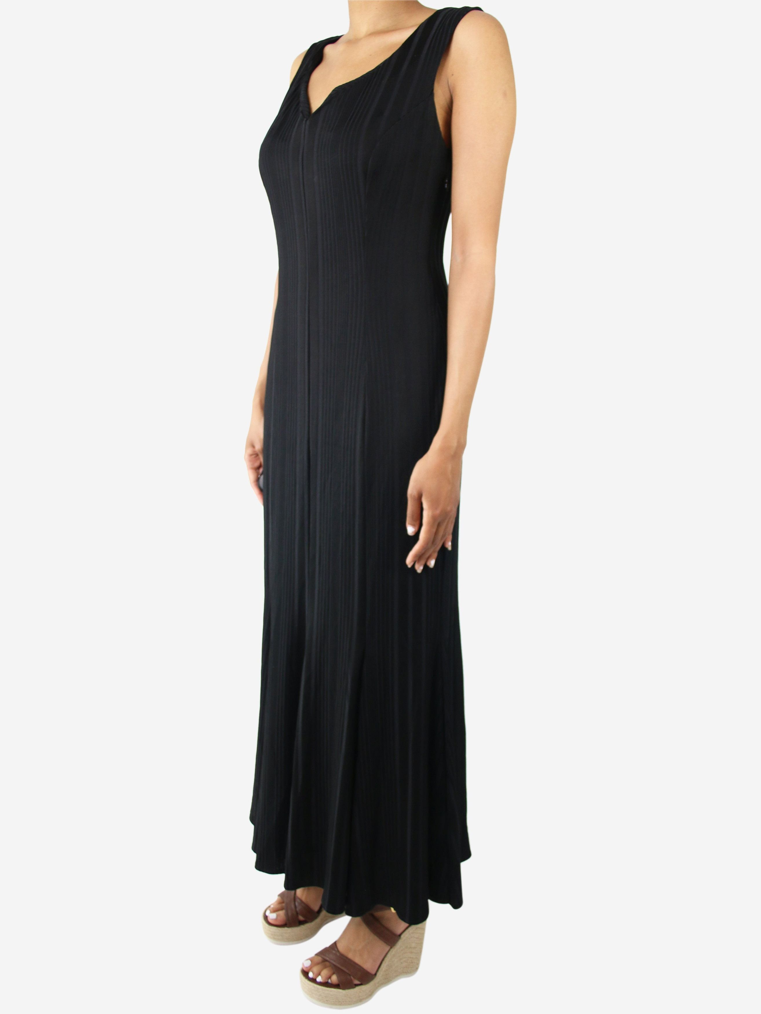 Aalto Black sleeveless tonal striped dress - size 10