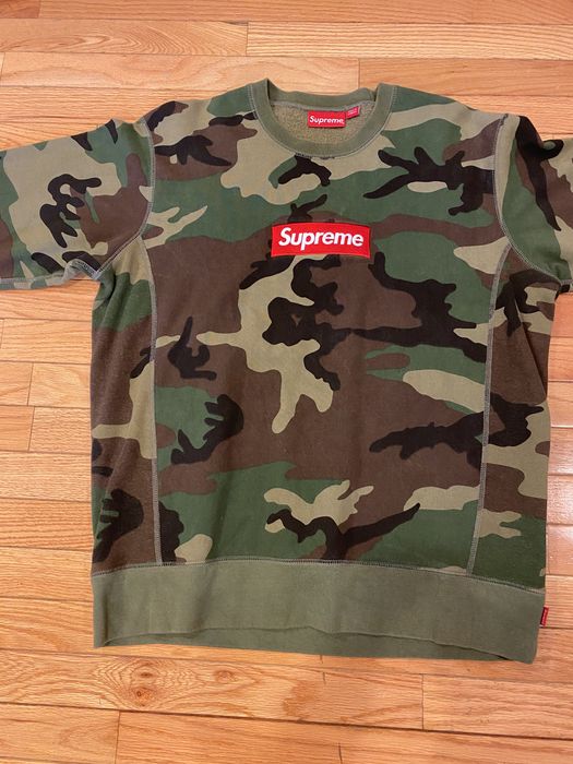 Supreme Supreme Box Logo Crewneck Camo (FW15) | Grailed