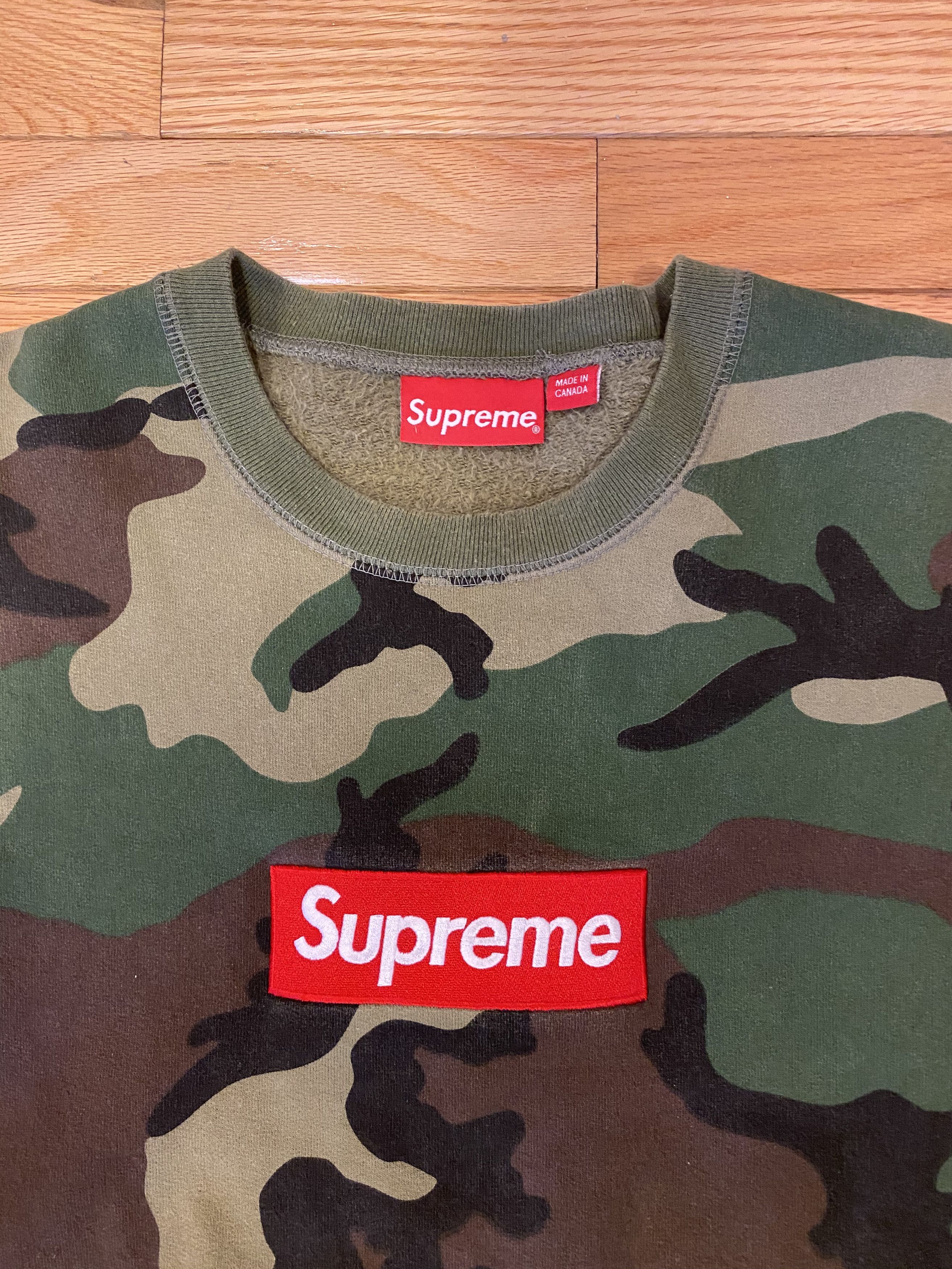 Supreme Supreme Box Logo Crewneck Camo (FW15) Size US L / EU 52-54 / 3 - 2 Thumbnail