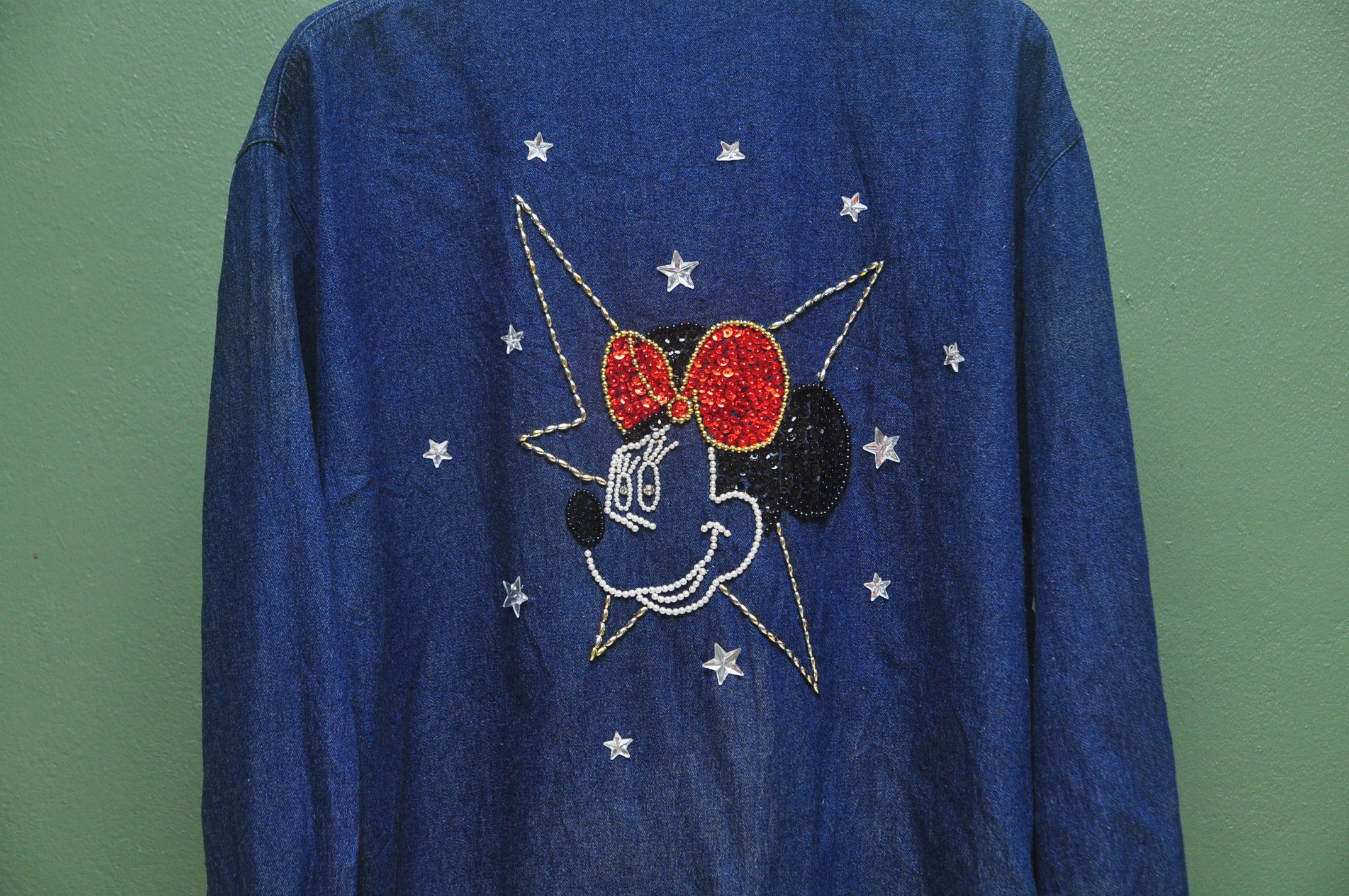 Japanese Brand Mickey Mouse Denim Long Sleeve Size US XL / EU 56 / 4 - 2 Thumbnail