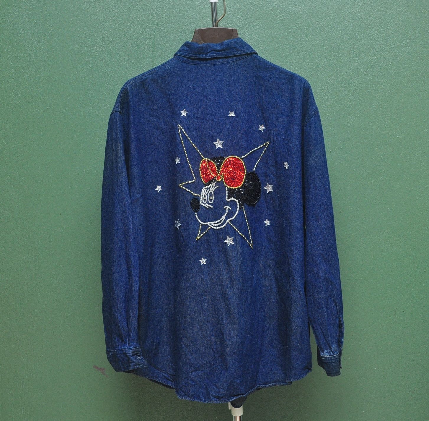 Japanese Brand Mickey Mouse Denim Long Sleeve Size US XL / EU 56 / 4 - 1 Thumbnail