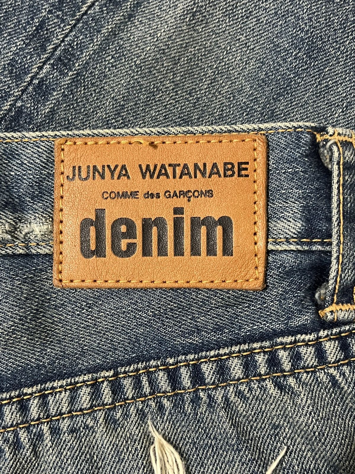 Comme des Garcons AW05 Junya Watanabe Faded Crash Denim Jeans Thrashed Size US 29 - 6 Thumbnail