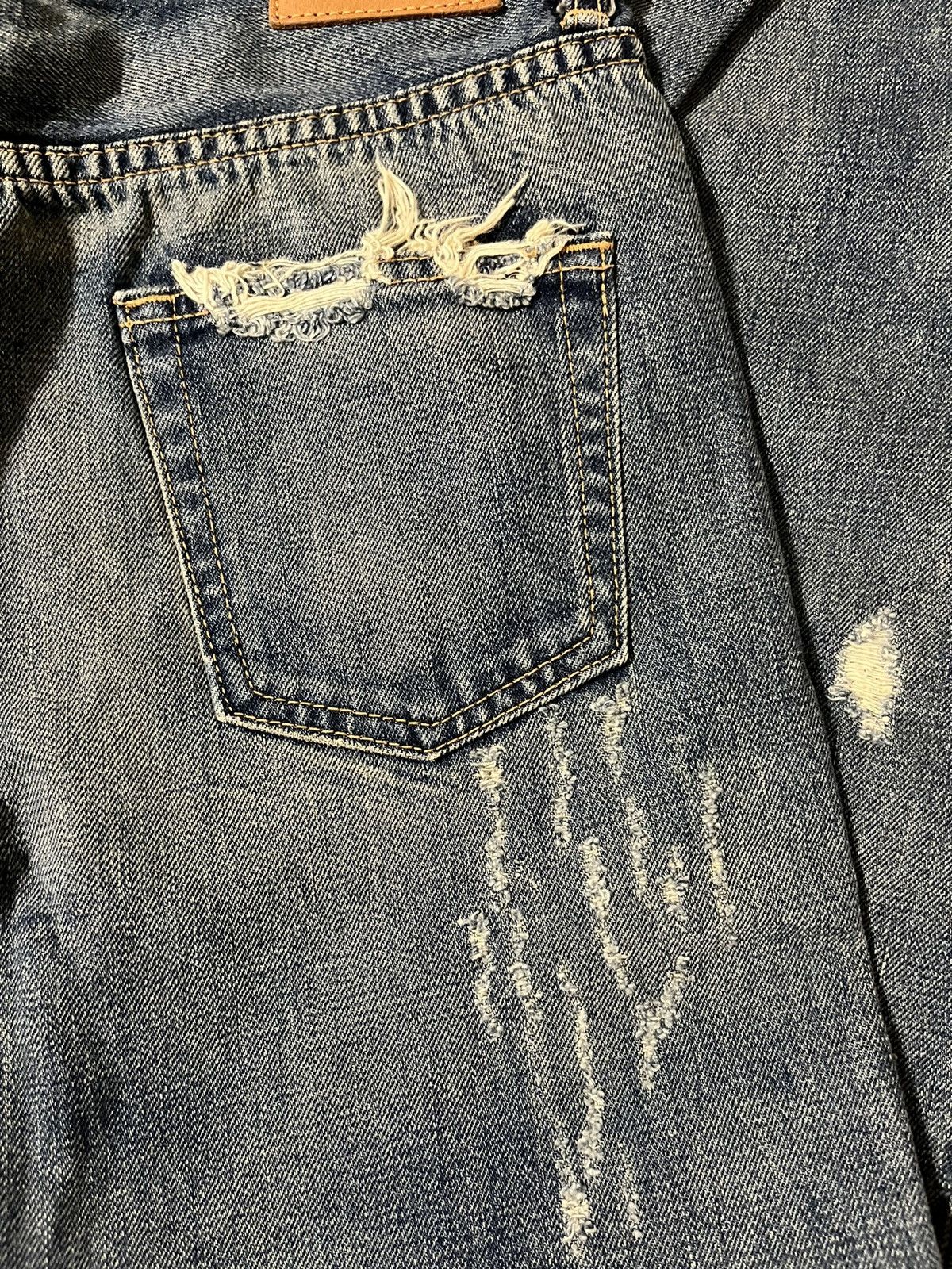 Comme des Garcons AW05 Junya Watanabe Faded Crash Denim Jeans Thrashed Size US 29 - 5 Thumbnail