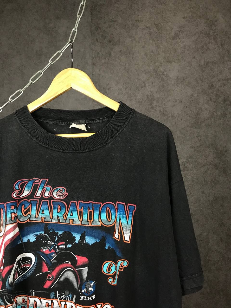 Vintage The Declaration of Independence motorcycles vintage tee Size US XL / EU 56 / 4 - 2 Thumbnail