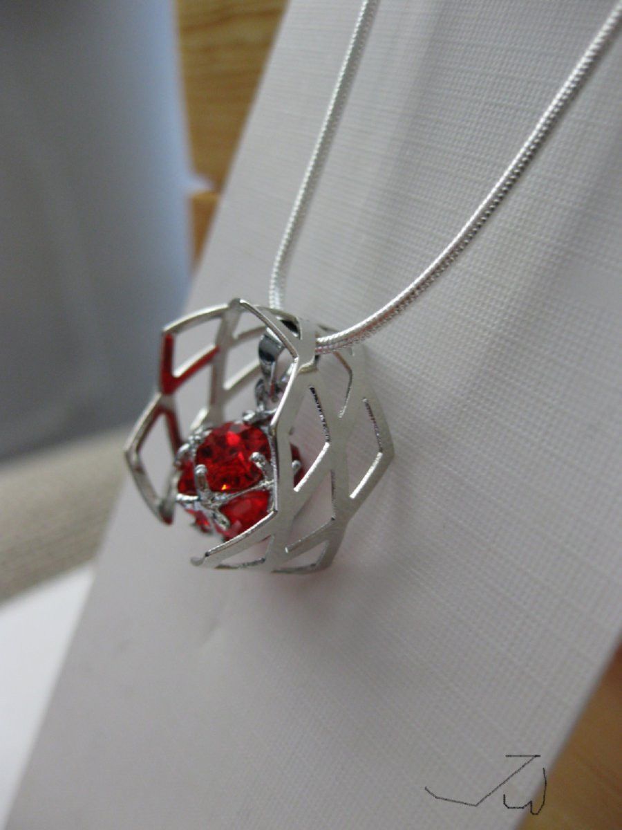 Handmade × Jewelry Red CZ Ball Necklace Size ONE SIZE - 3 Thumbnail