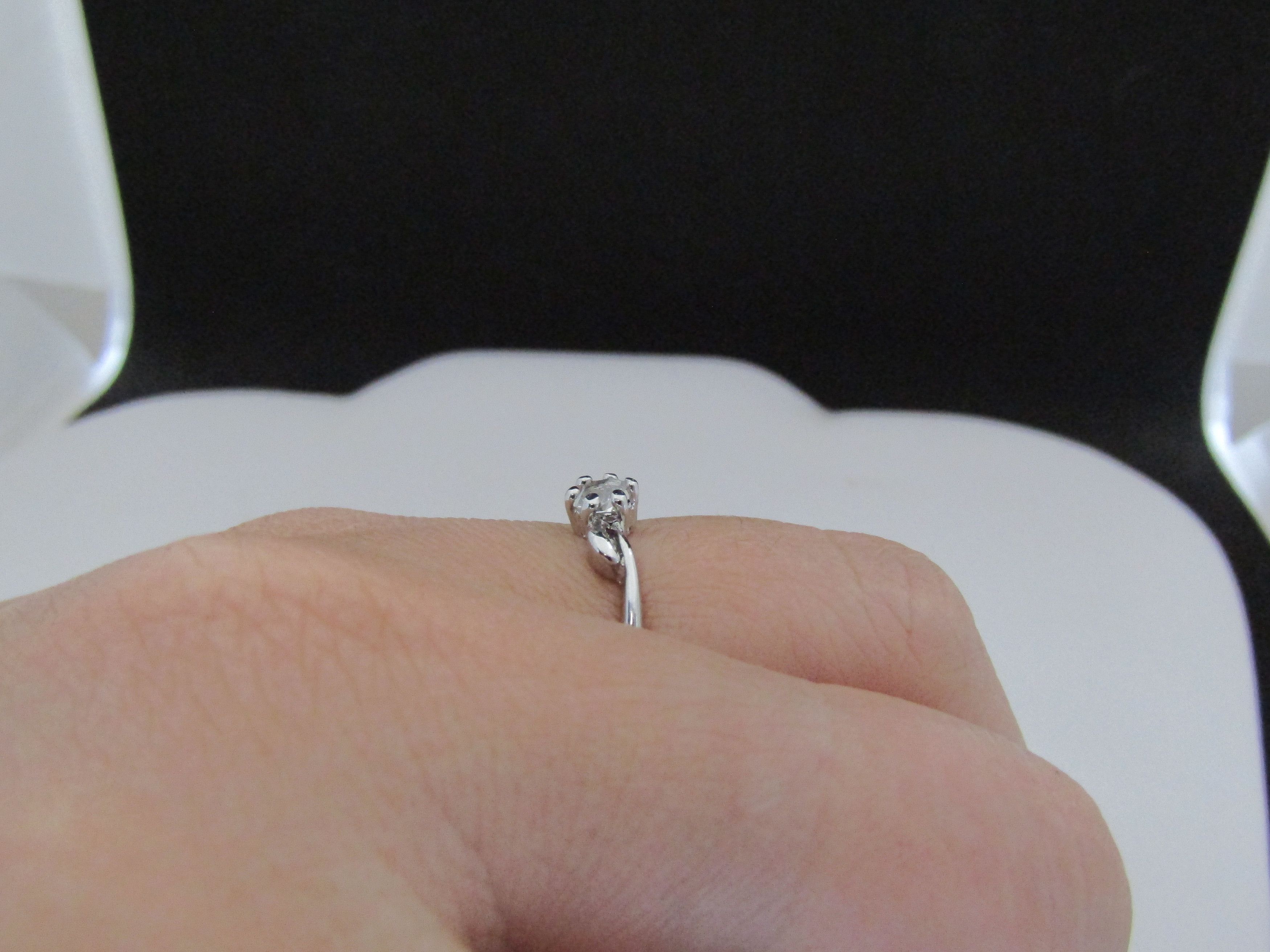 Jewelry Small Clear CZ Tibetan Silver Ring - Size 5.25 Size ONE SIZE - 4 Thumbnail