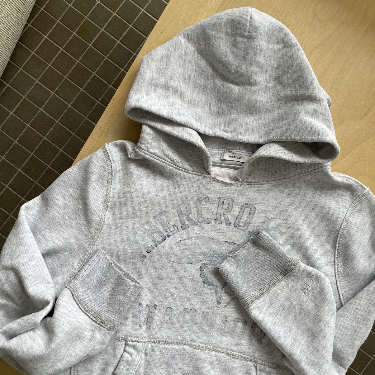 Abercrombie & Fitch × Vintage Vintage 00s Distressed Abercrombie Warriors Grey Hoodie Size XS / US 0-2 / IT 36-38 - 2 Thumbnail