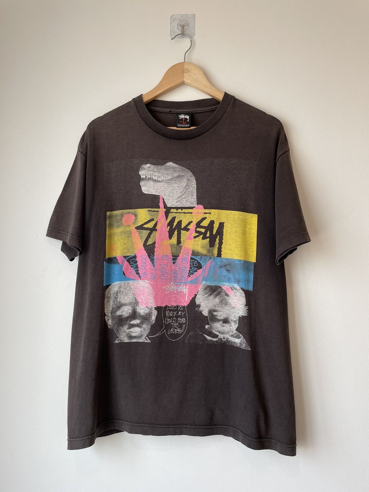Vintage Stussy Faded black tee