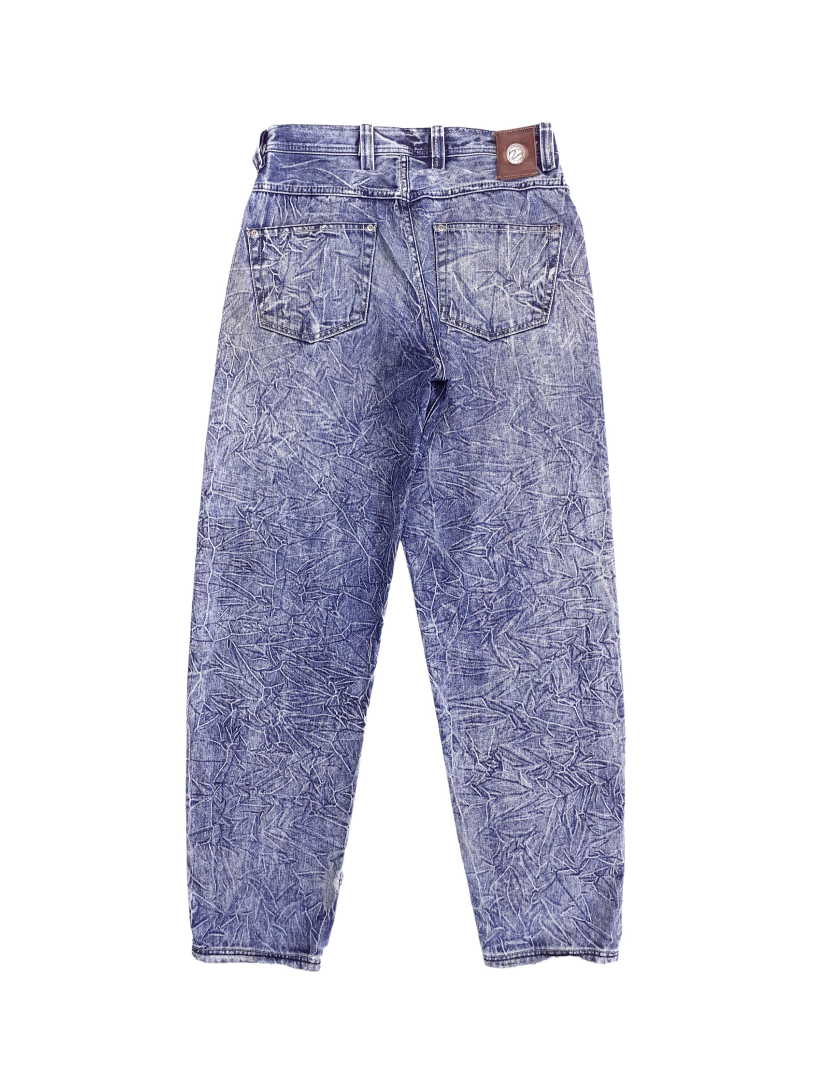 Vintage 💎 Size 33/34 Zerava Jeans Custom Blue Denim Jeans Y2K Drip Size US 33 - 2 Thumbnail