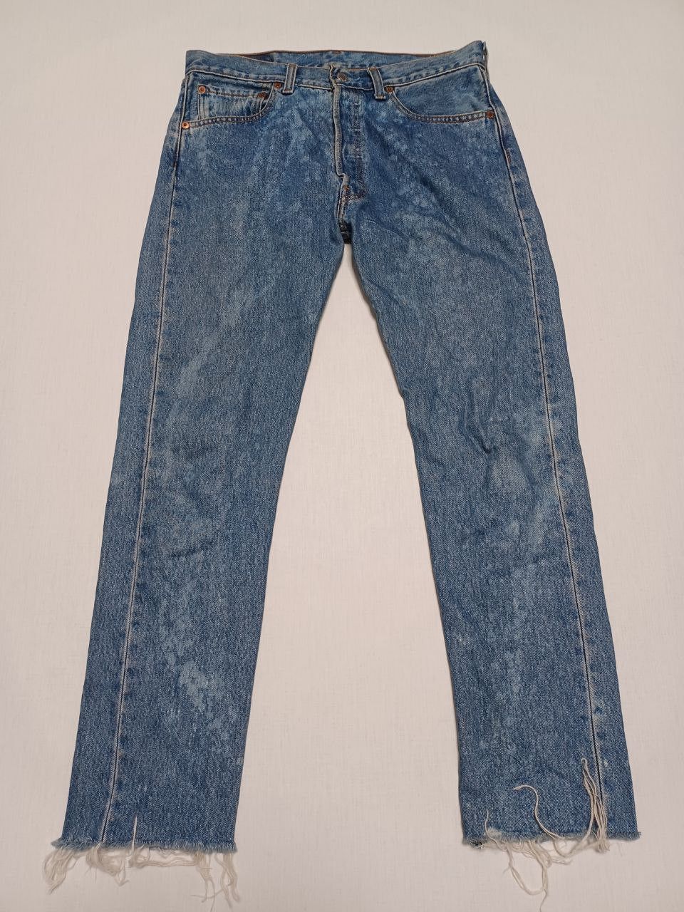 Levi's Vintage Clothing Levis bleach distressed made in Canada vintage 1993 jeans Size US 32 / EU 48 - 1 Thumbnail