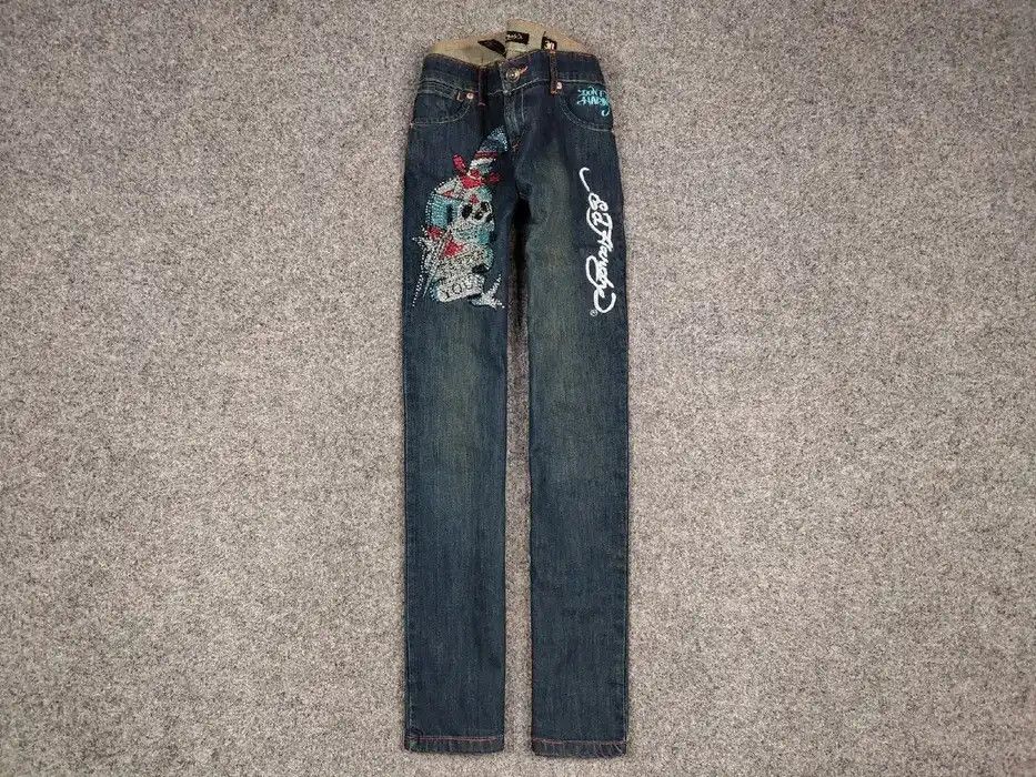 Ed Hardy 🔥 Ed Hardy x Christian Audigier Vintage Tattoo Denim Jeans Size US 30 / EU 46 - 1 Thumbnail