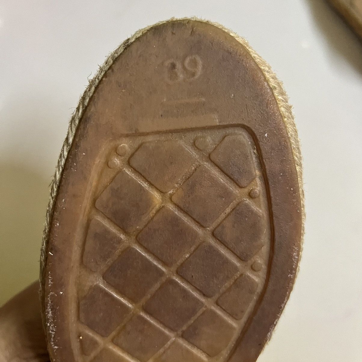 Chanel Chanel Espadrilles Lamb Skin Slip On Beige And Black Size US 9 / IT 39 - 24 Thumbnail